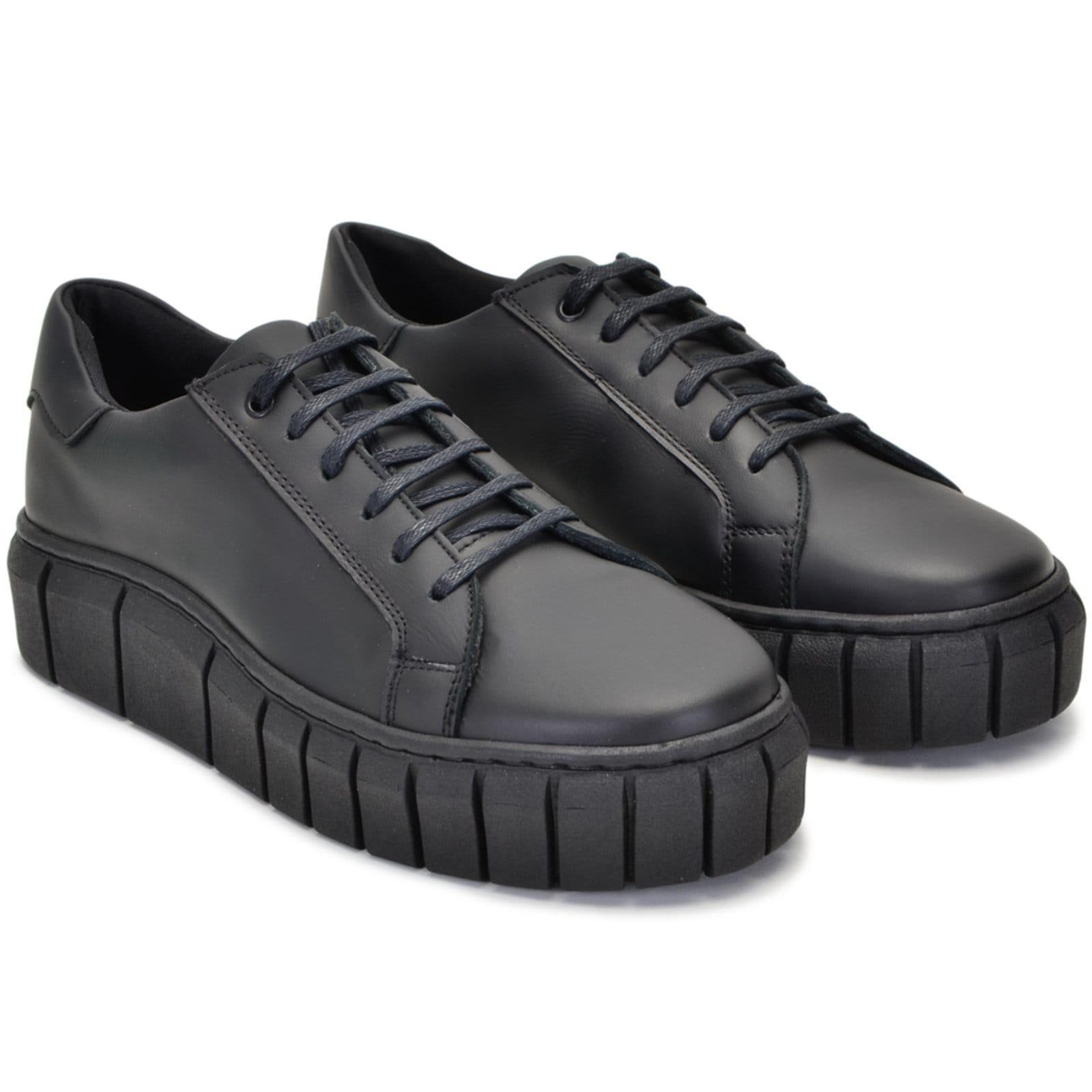 Vista 2 Tênis Feminino Conforto Ferrile Em Couro 155 Ferrile preto