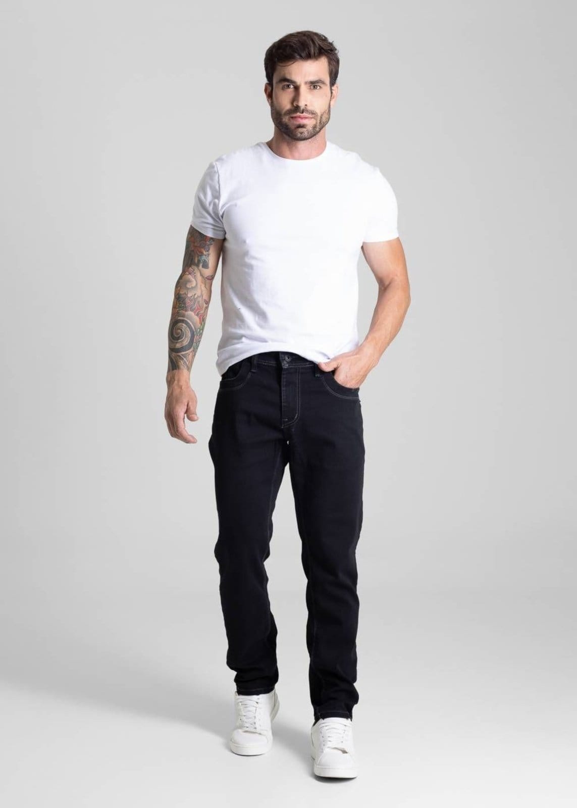 Vista 2 Calça Jeans Sawary Slim - 281555 Sawary preto