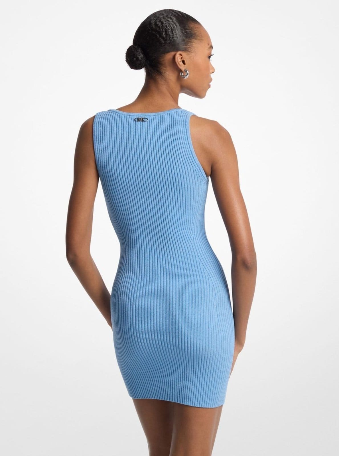 Vista 2 Vestido Curto Em Viscose Ms5830i33d474 Michael Kors azul