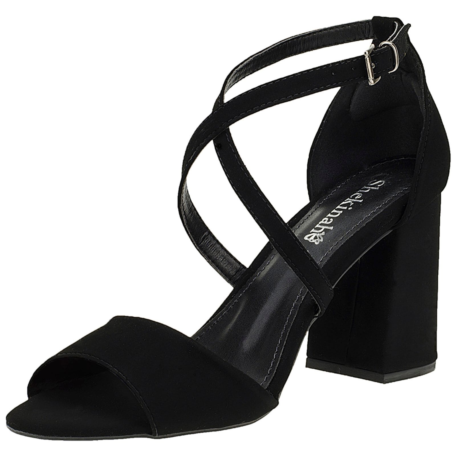 Sandália Feminina Salto Alto Saltinho Shekinah Tiras Cruzadas Confortável Lançamento