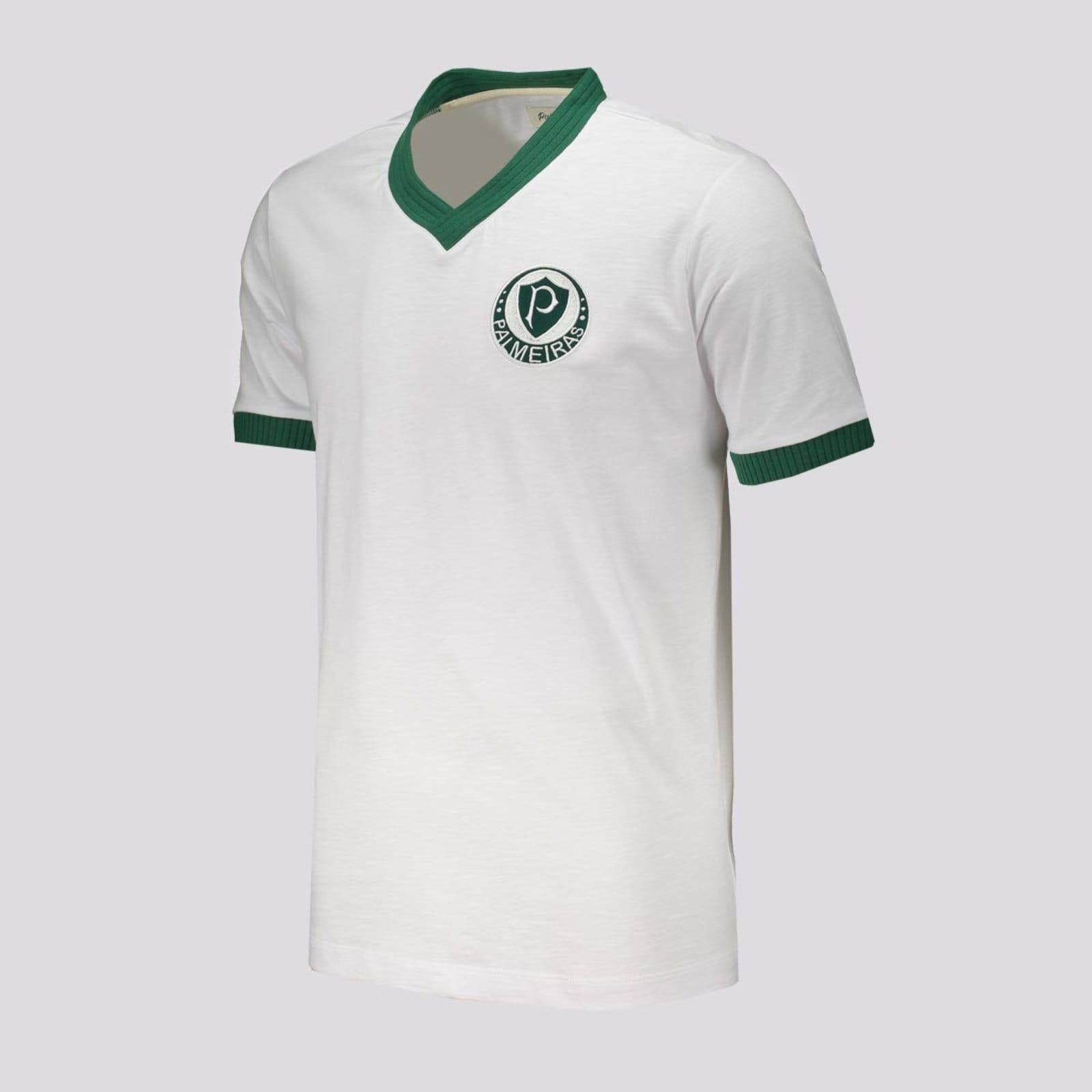 Vista 2 Camiseta Palmeiras Flame Retrô 1959 Branca Betel branco