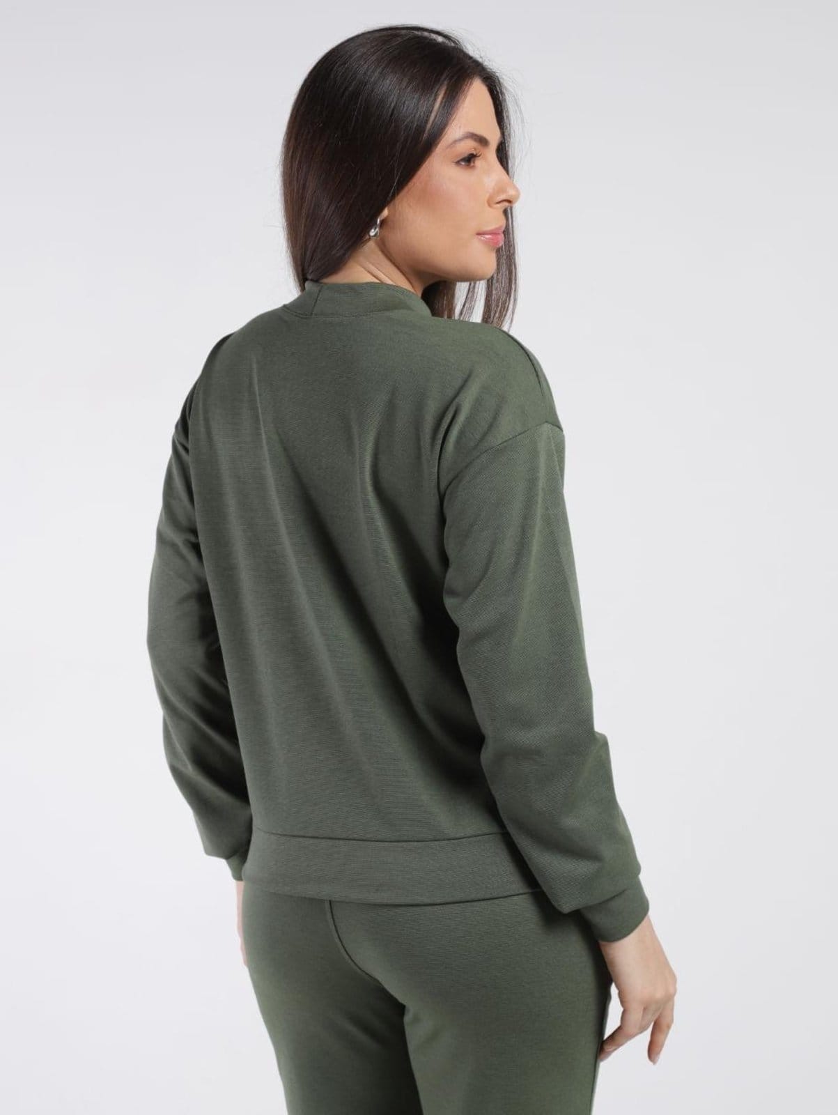 Vista 2 Blusão Manga Longa Feminino Bright Girl'S verde