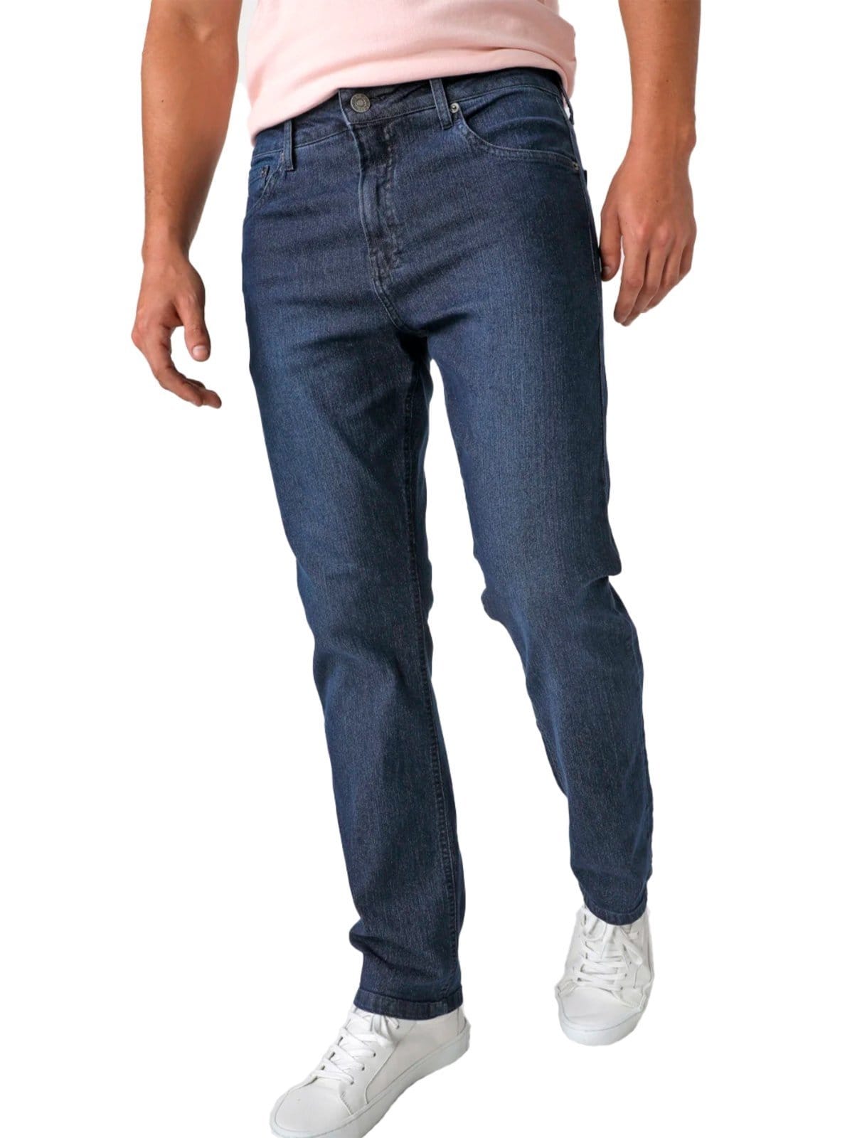 Calça Calvin Klein Jeans Masculina Straight Five Pockets Marinho