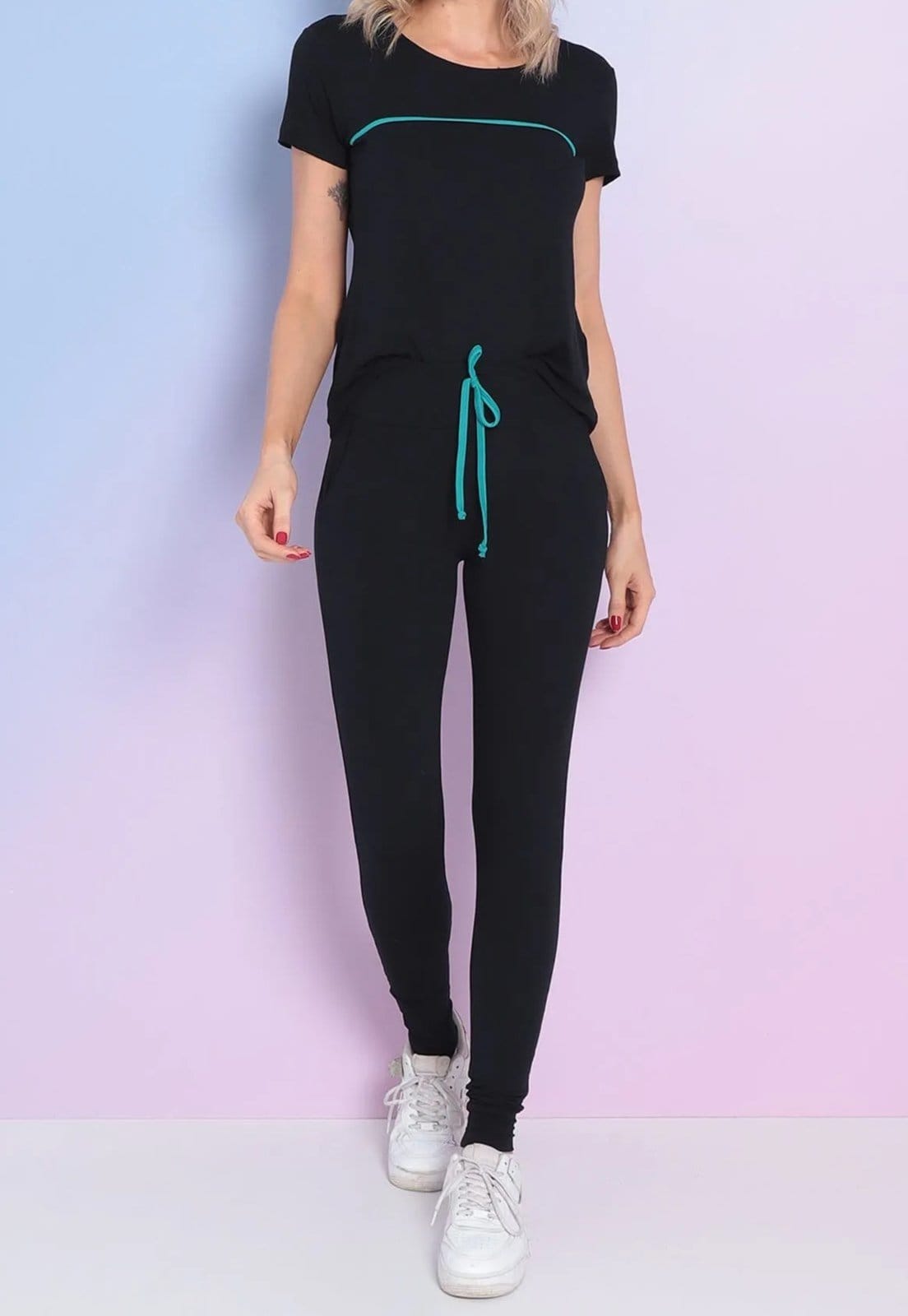 Conjunto Viscolycra Maria Paes Preto Com Viés