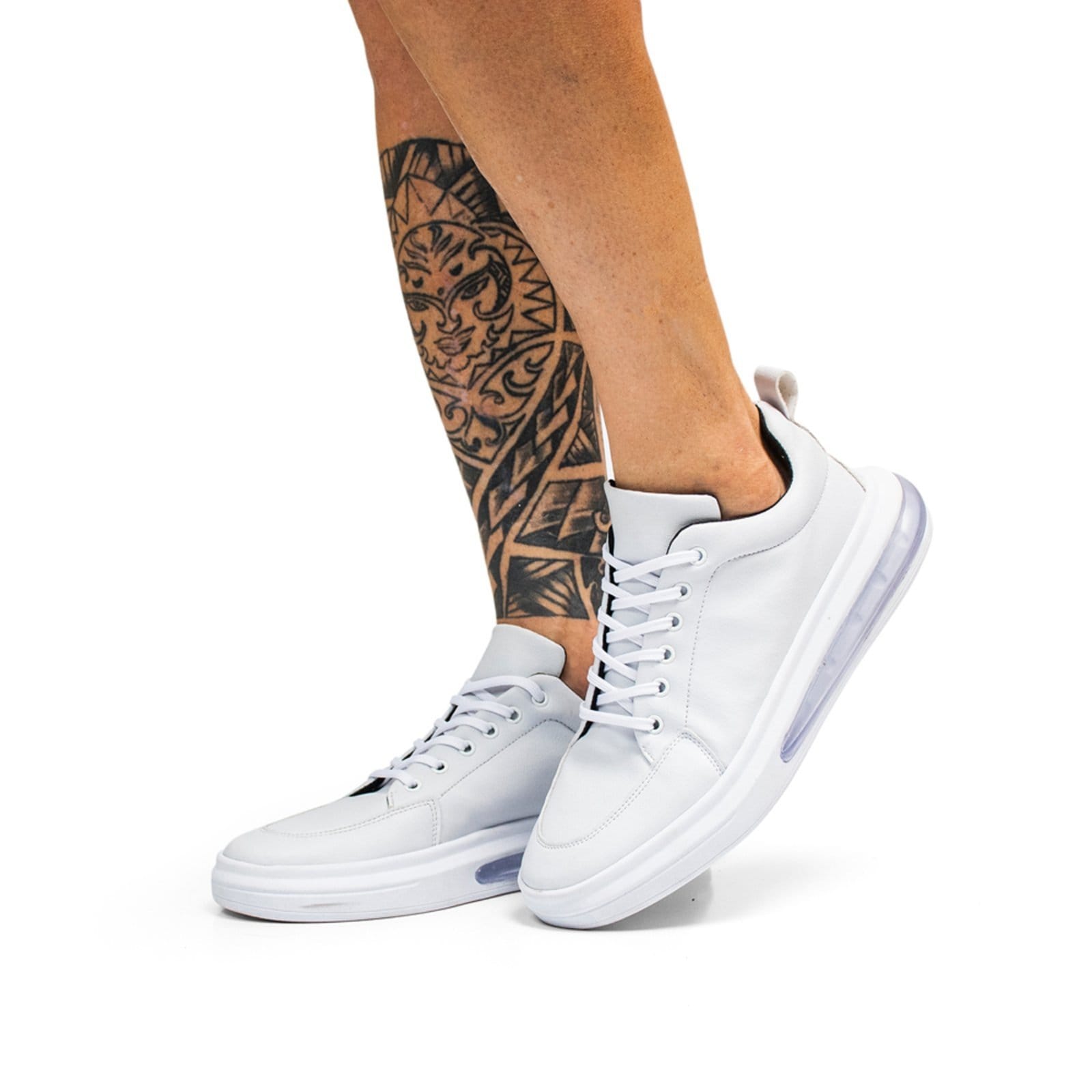 Vista principal Tênis Casual Masculino Bredeni Treino Academia Dia A Dia Confortável Leve Macio BREDENI branco