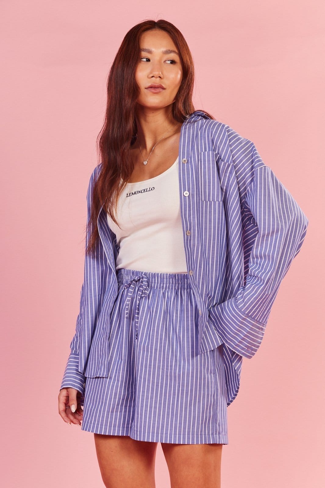 Vista 2 Camisa In Love Martina Listrado In Love azul