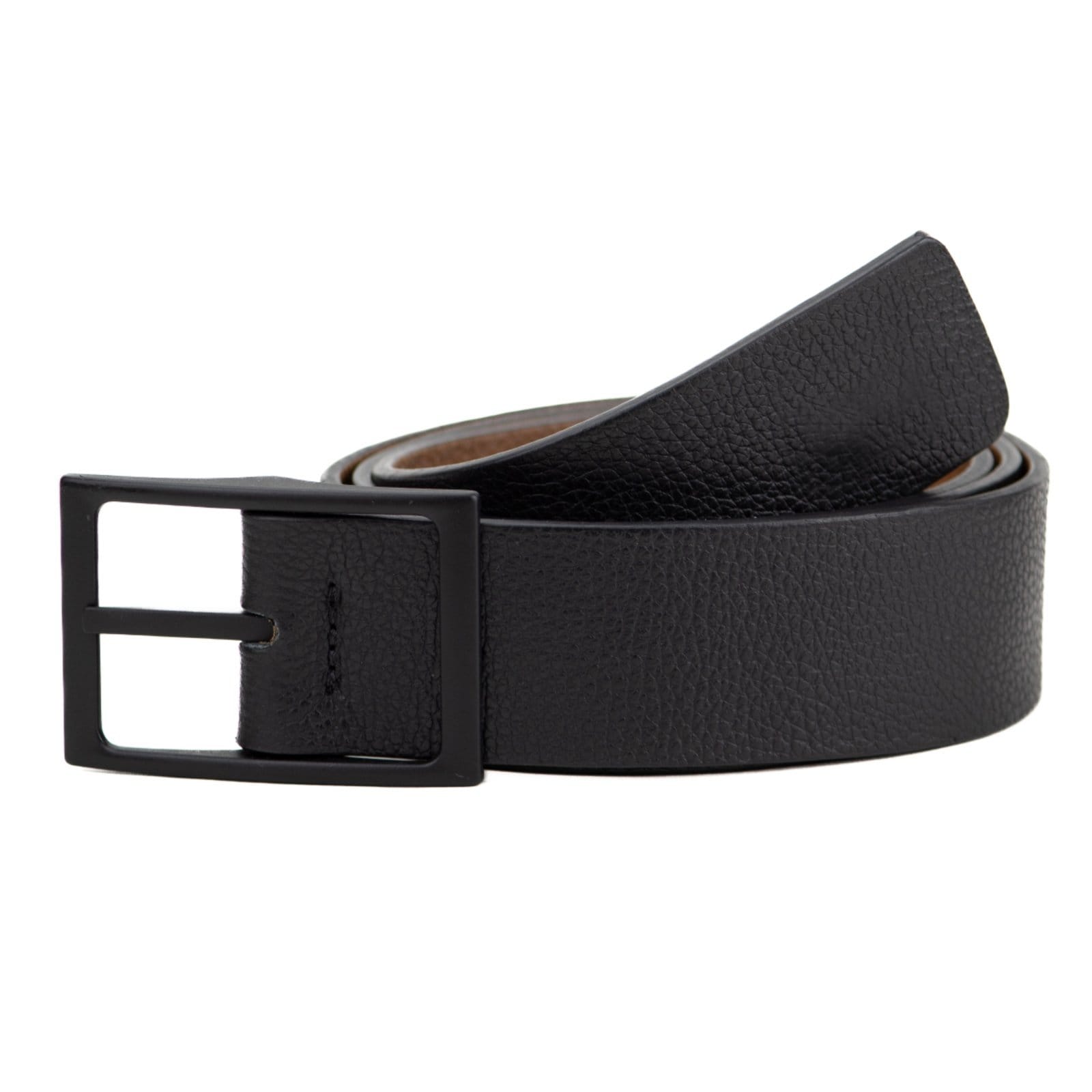 Vista 2 Cinto Masculino dupla face em couro S-101 Conhaque USEPELLE caramelo/preto