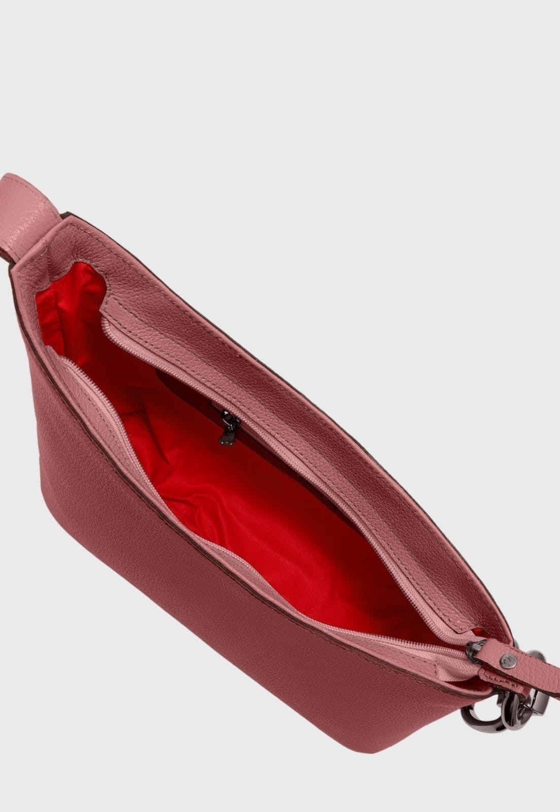 Vista 2 Bolsa Shoulder Couro Mariart Lírio Blush Mariart rosa