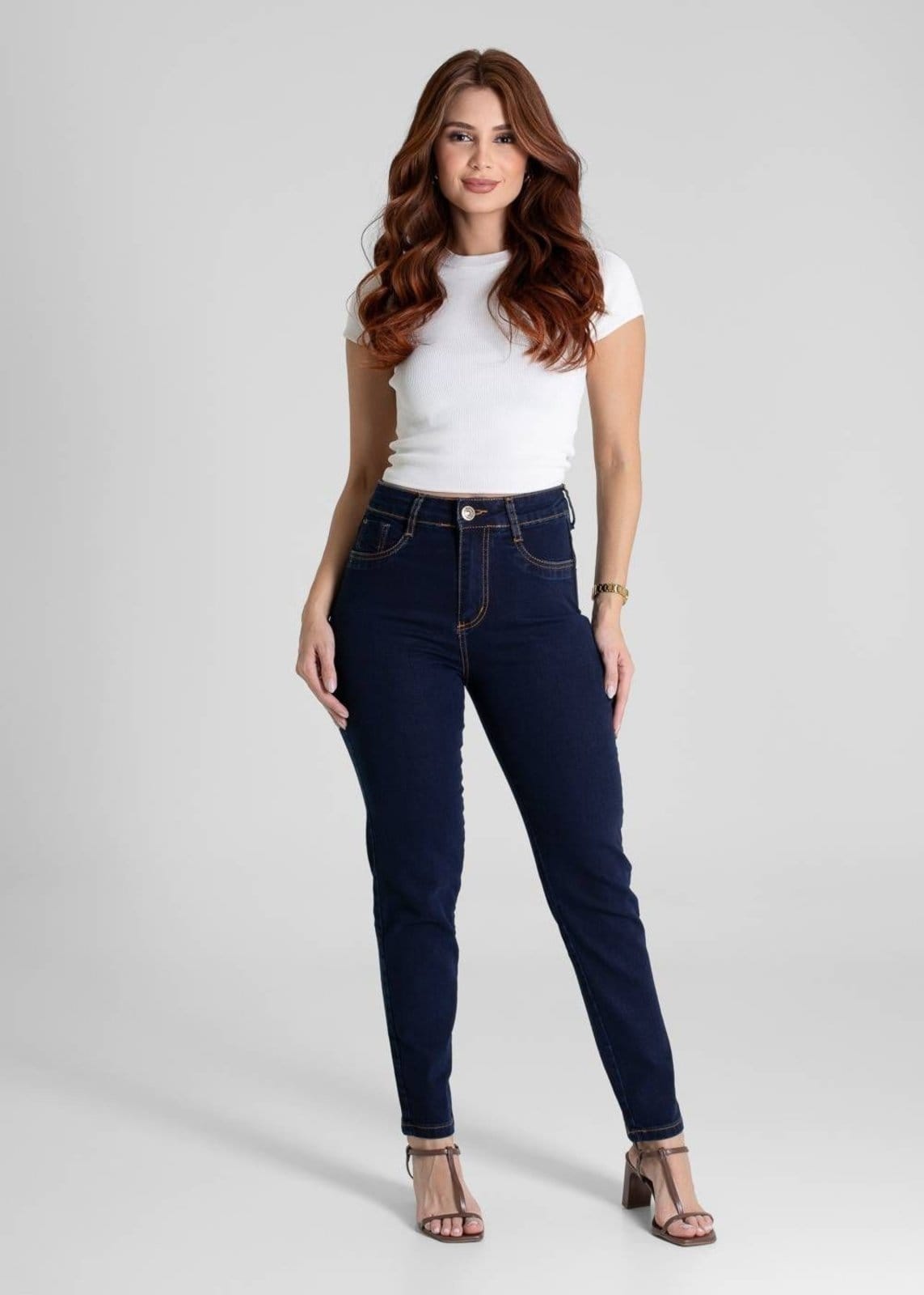 Vista 2 Calça Jeans Sawary Super Lipo - 281539 Sawary azul