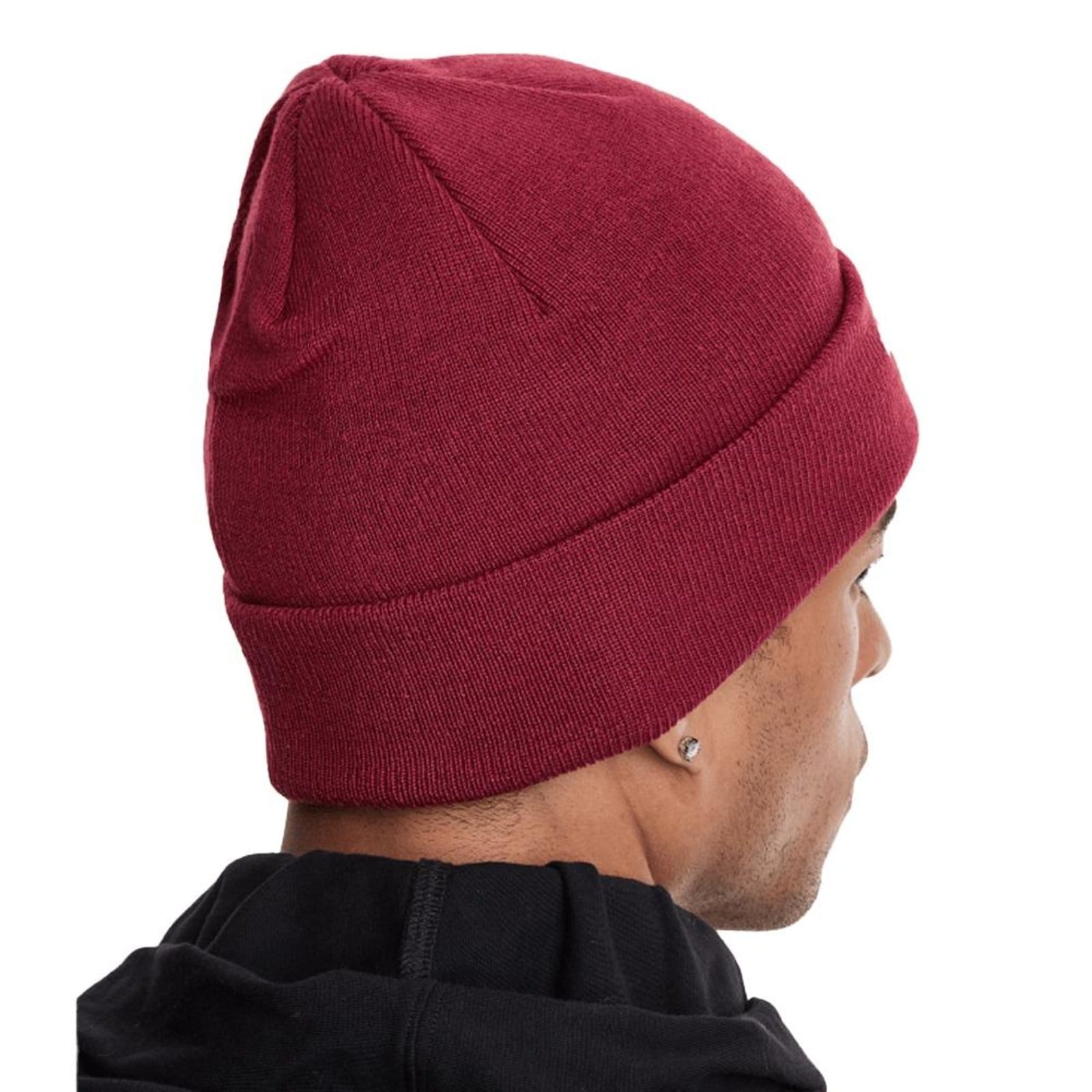 Vista 2 Gorro Champion Beanie With Cuff Cranberry Tart Bordô Champion preto