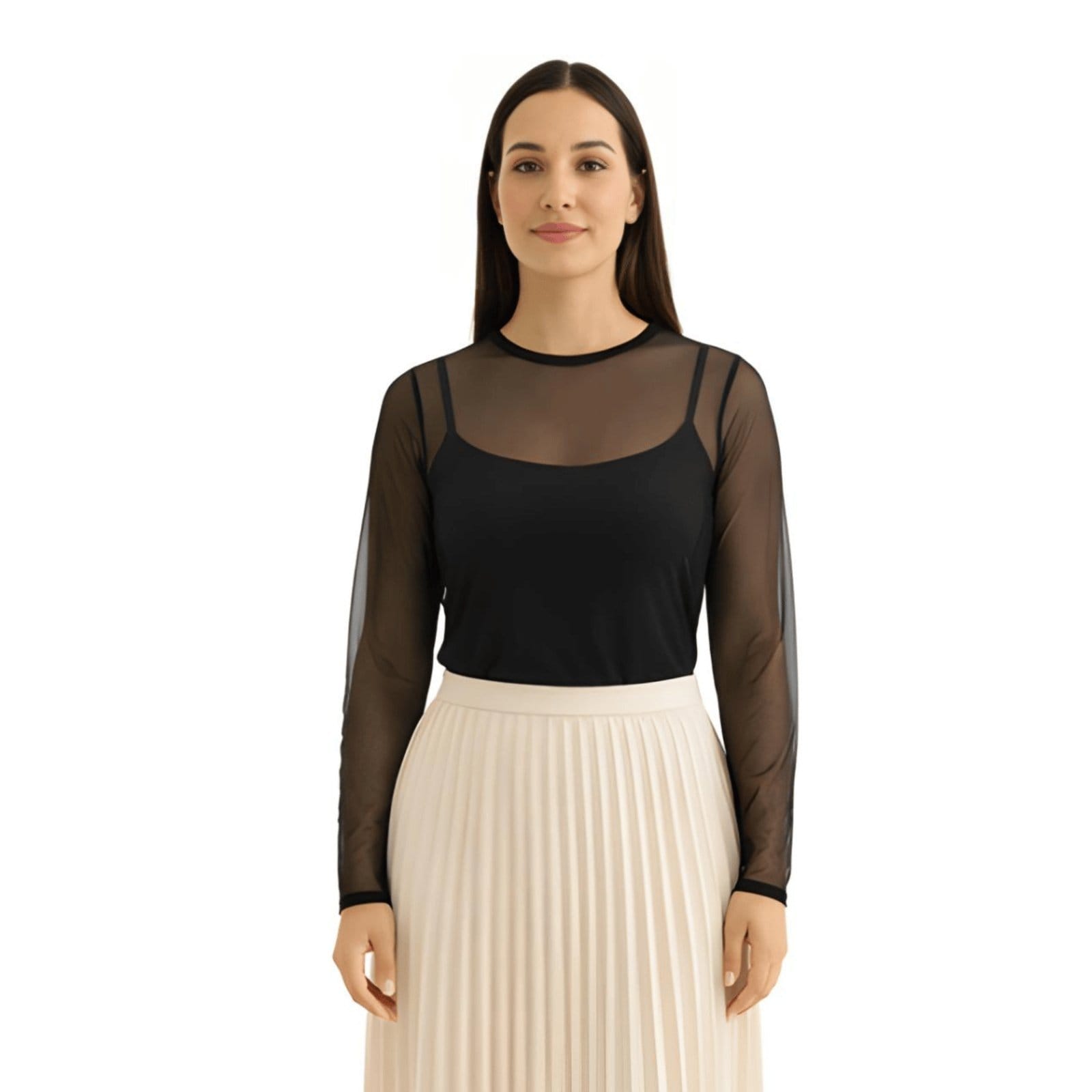 Vista 2 Blusa Regata Feminina Alça Microfibra Underwear Lez a Lez preto