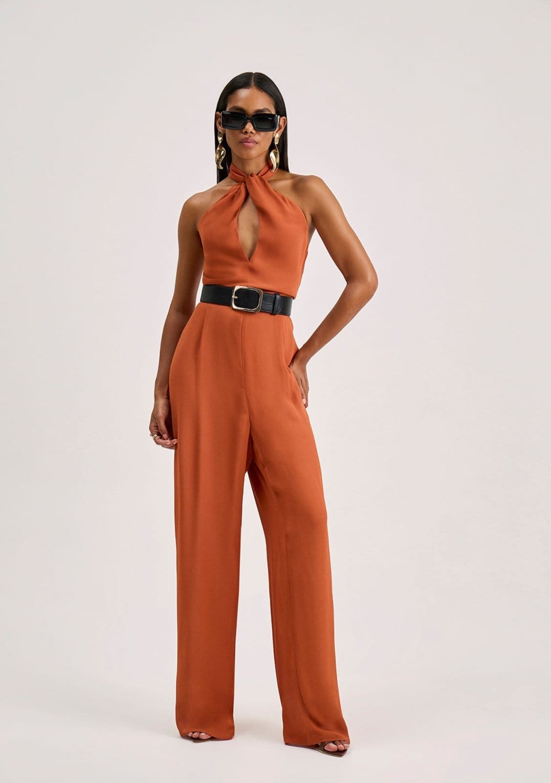 Macacão Iódice Ajustado Gola Alta Sem Manga Longo