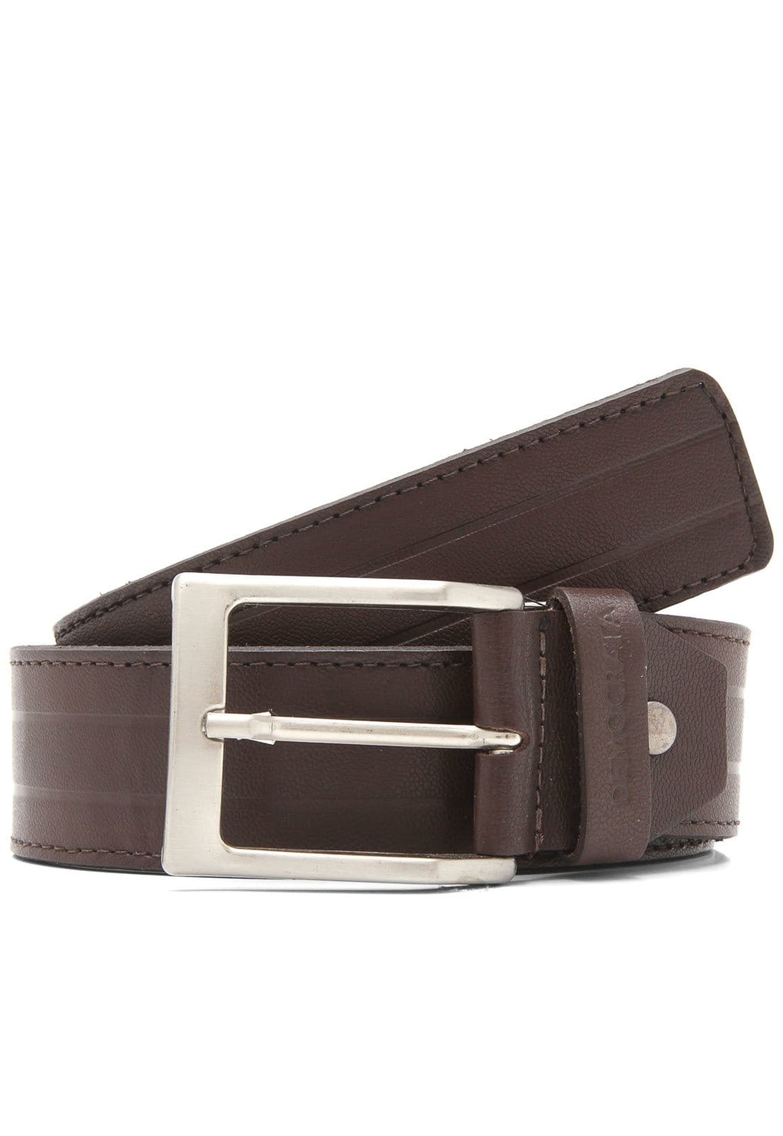 Vista principal Cinto Couro Democrata Texturizado DEMOCRATA marrom