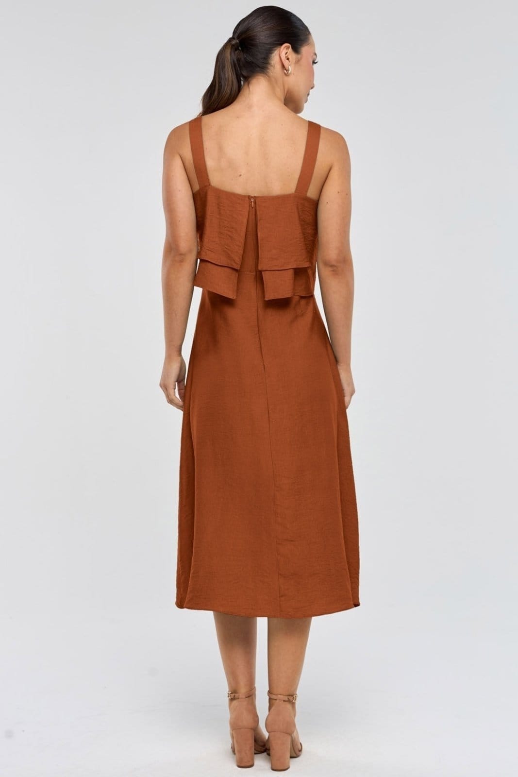 Vestido Midi PKS Alças Viscose