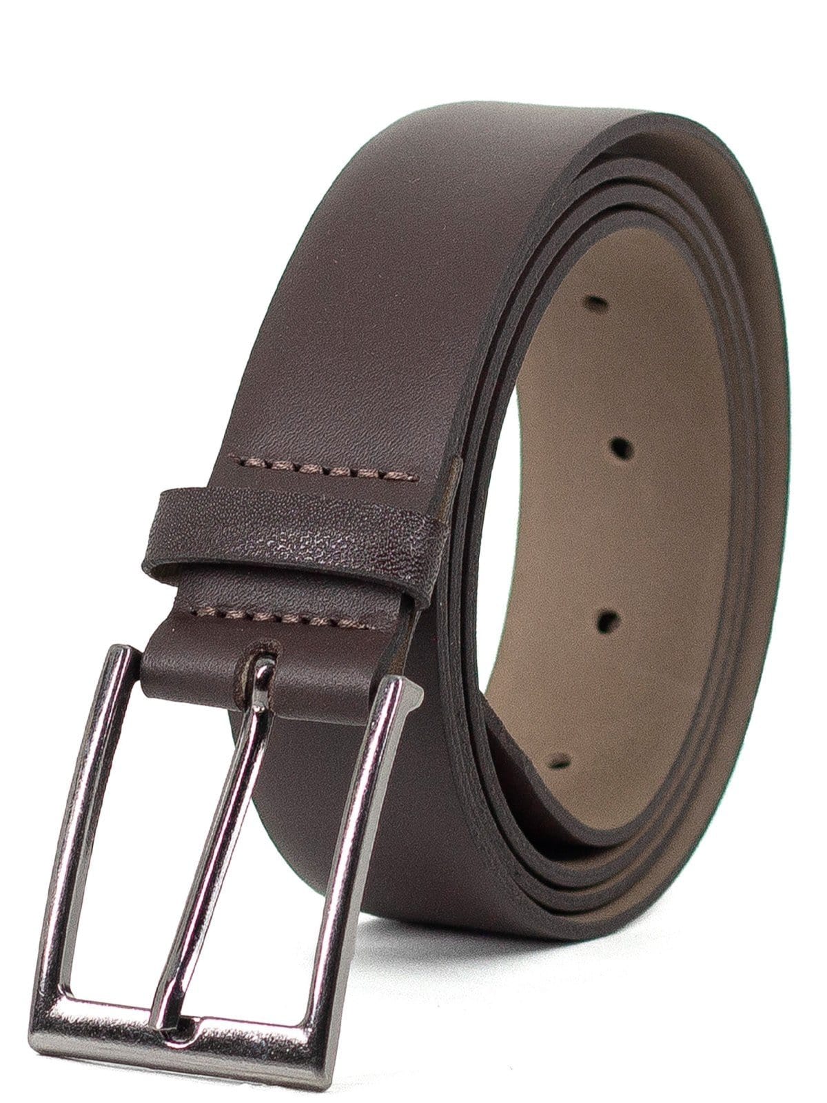 Cinto Masculino Fasolo Social Couro Liso Venez Confortável Largo Café