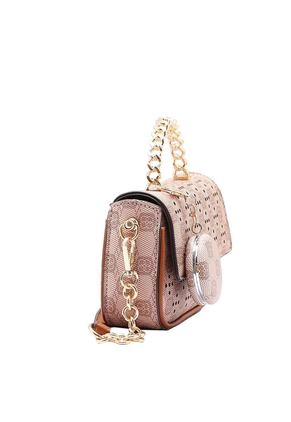 Vista 2 Bolsa Feminina Chenson Original New Cristal Mão 3485032 Chenson marrom