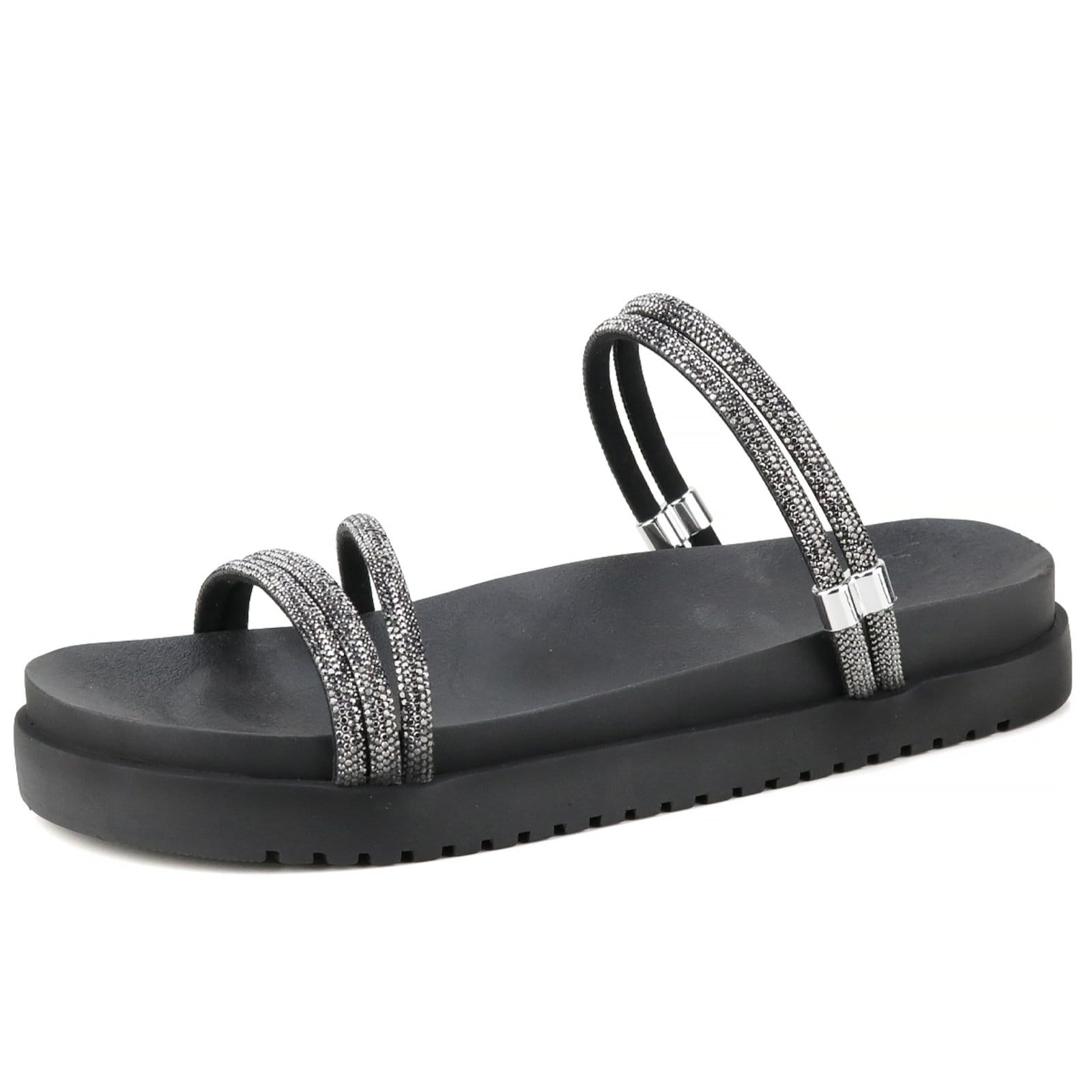 Vista principal Sandália Papete Mr. Gutt Flat Rasteira Mr. Gutt preto