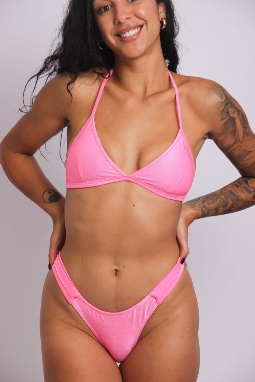 Vista 2 2212 - Top Biquíni Cortininha Fixo Duna Casual DunaCasual rosa
