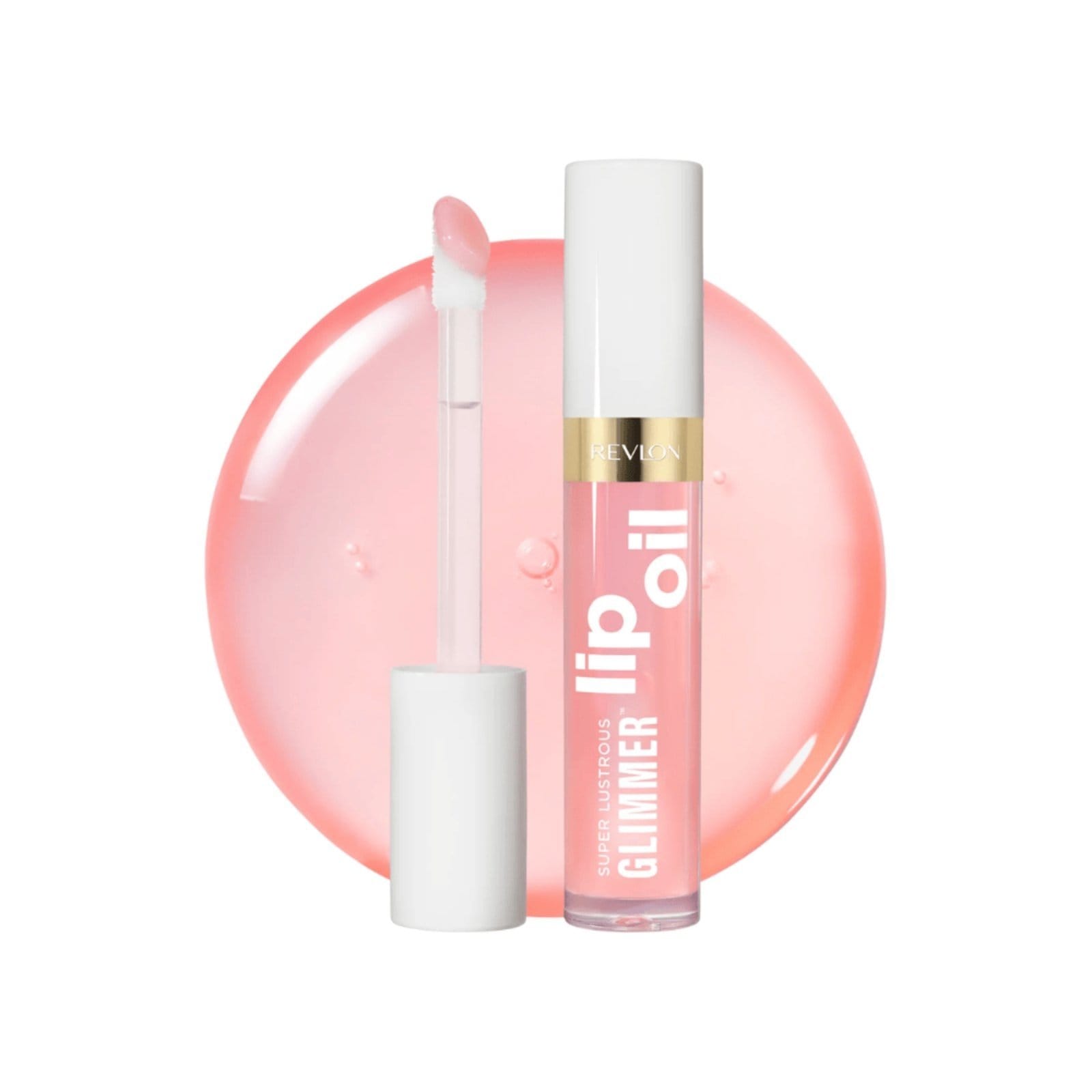 Vista 2 Revlon Super Lustrous Glimmer Lip Oil Candy Hearts 001 Revlon rosa