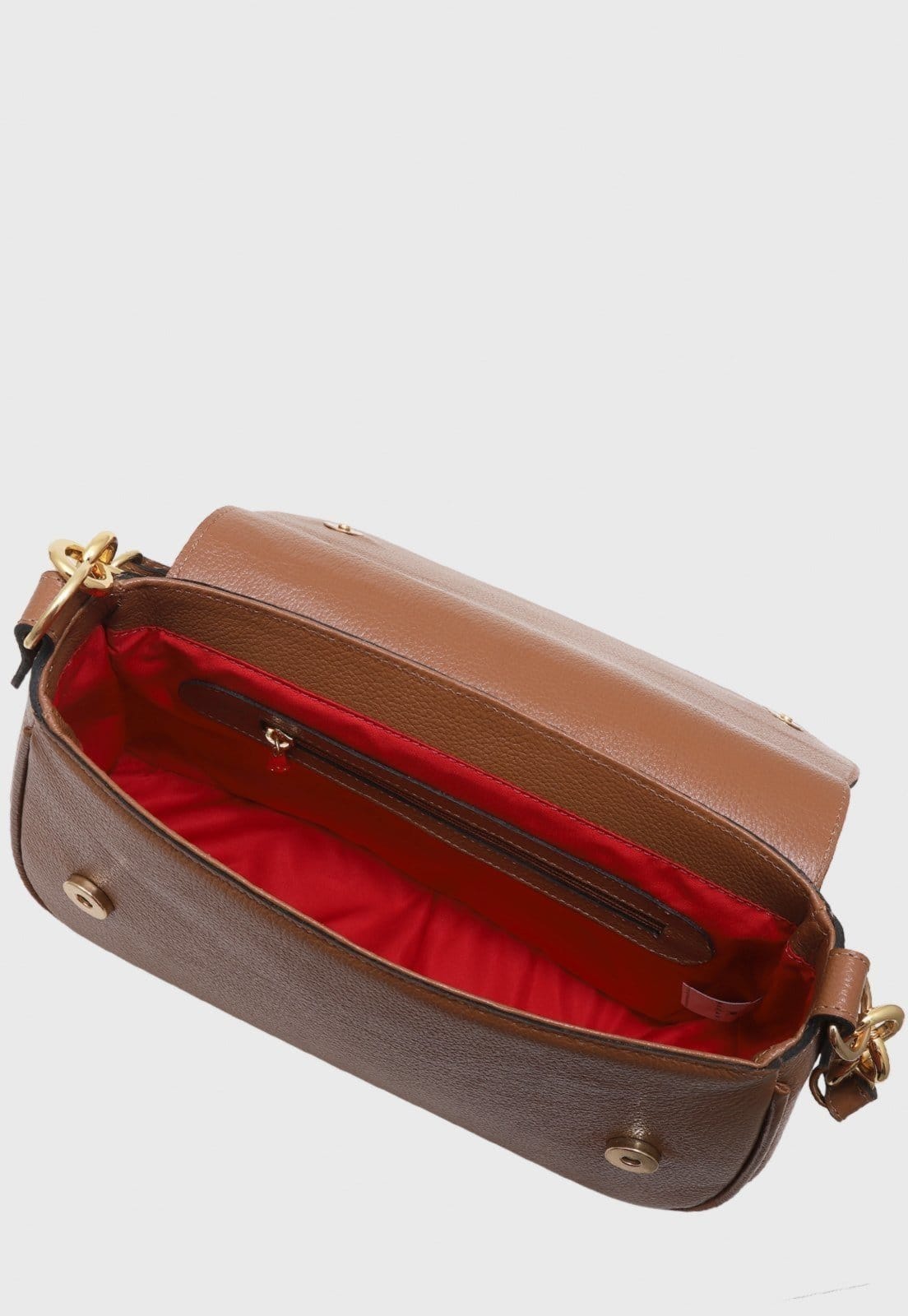 Vista 2 Bolsa Transversal Couro Mariart Mucuripe Camel Mariart caramelo