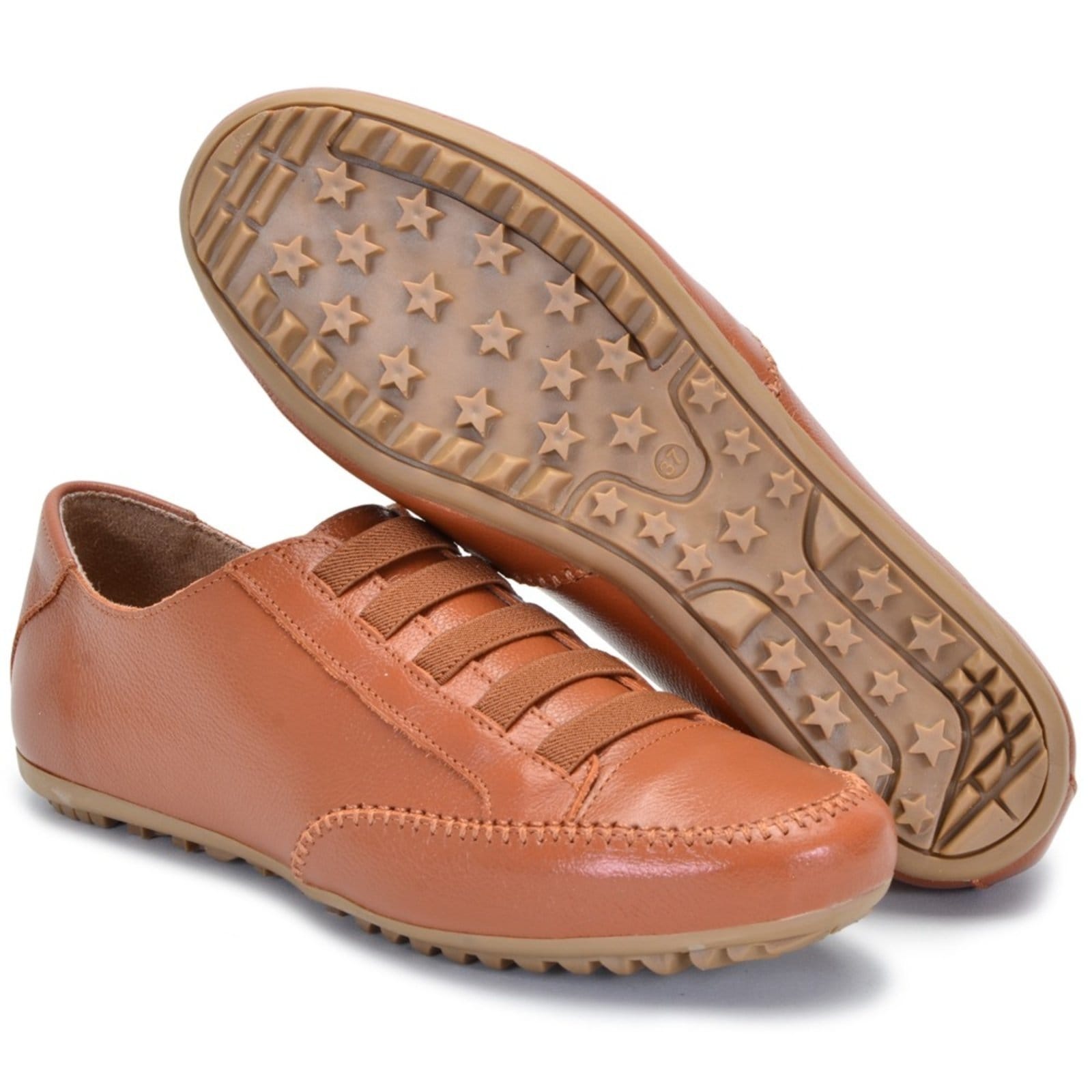 Vista 2 Tênis Mocatênis diRavena em Couro - Cod101 - Whisky diRavena café/caramelo/castanho/cobre/cáqui/marrom