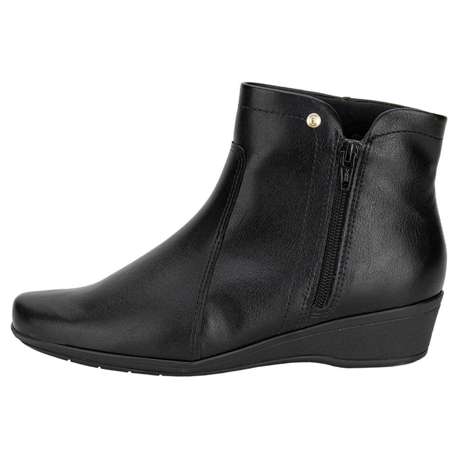 Vista 2 Bota Feminina Cano Baixo Comfortflex 2474301 1452474 Comfortflex preto