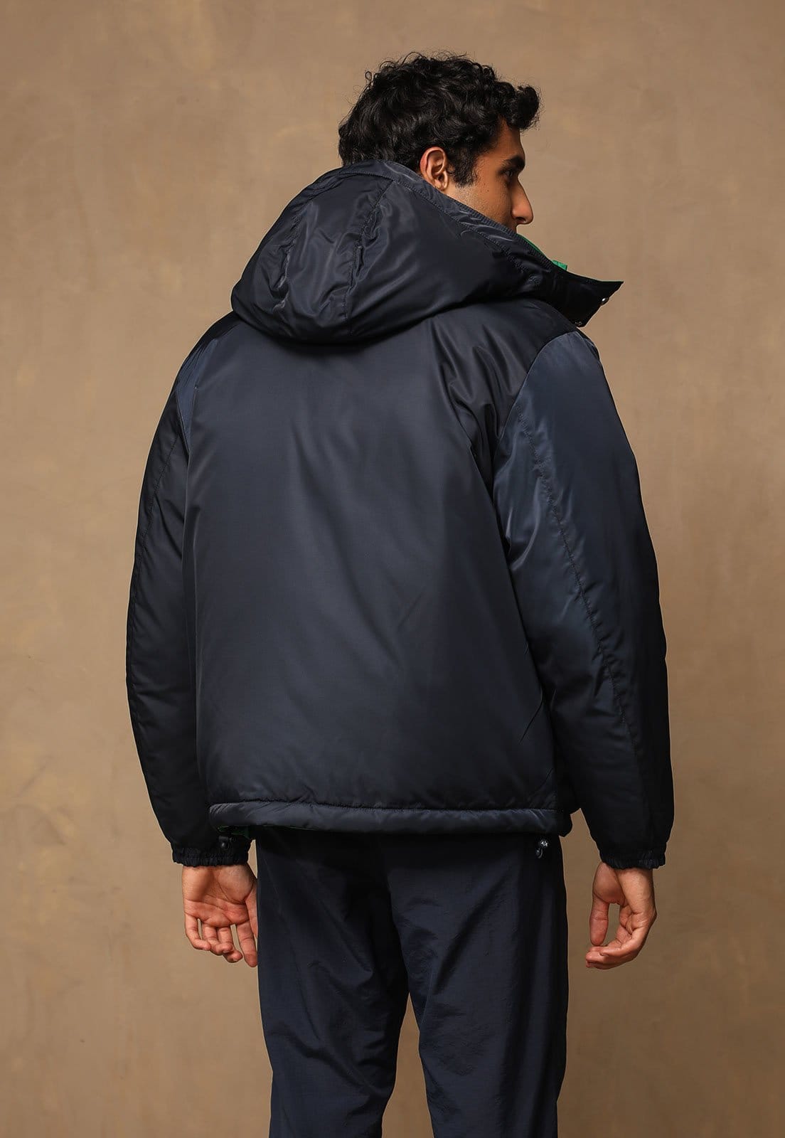 Vista 2 Jaqueta Puffer AX ARMANI EXCHANGE Capuz Azul-Marinho AX ARMANI EXCHANGE azul marinho