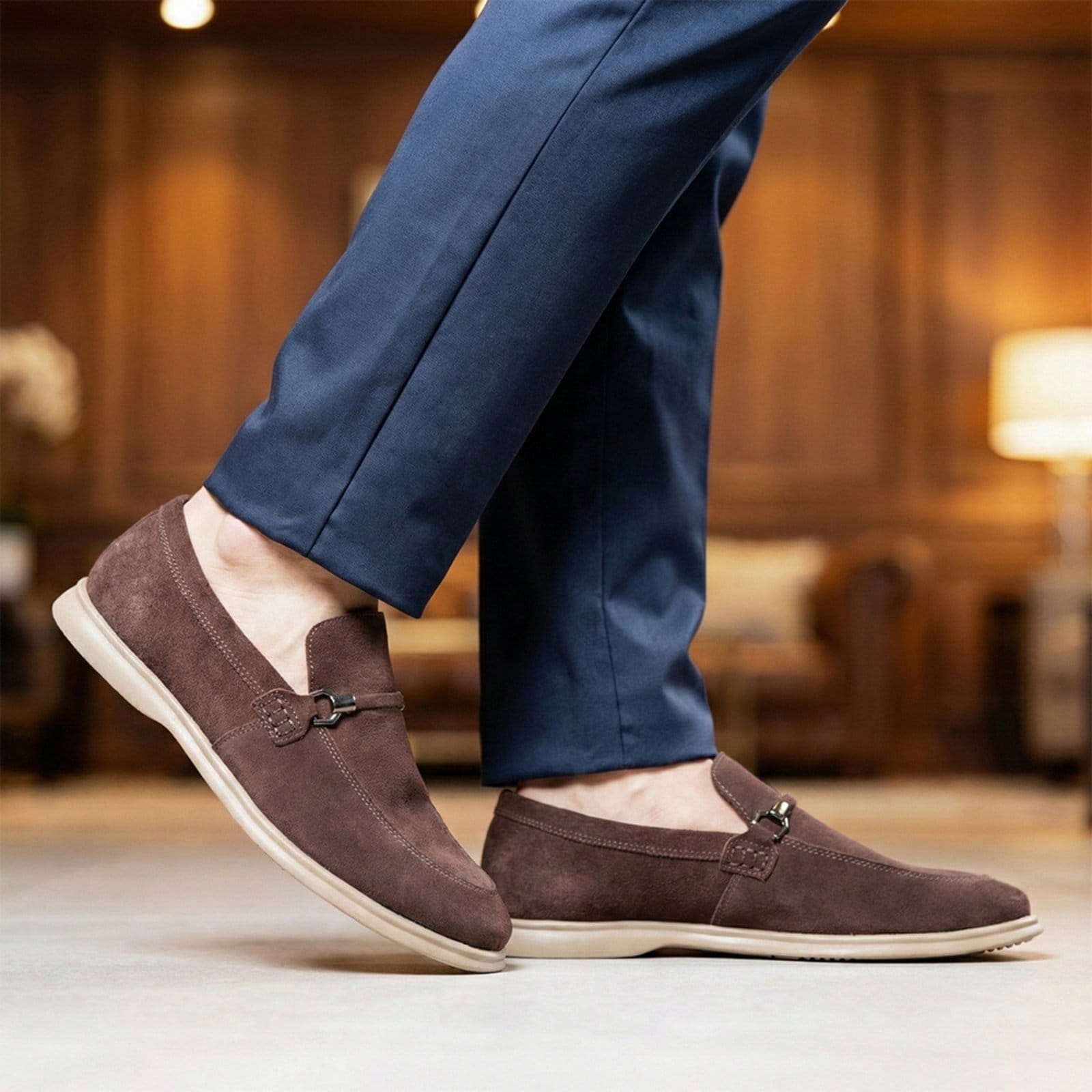 Sapato Masculino Loafer Capri Couro Genuíno Solado Reforçado