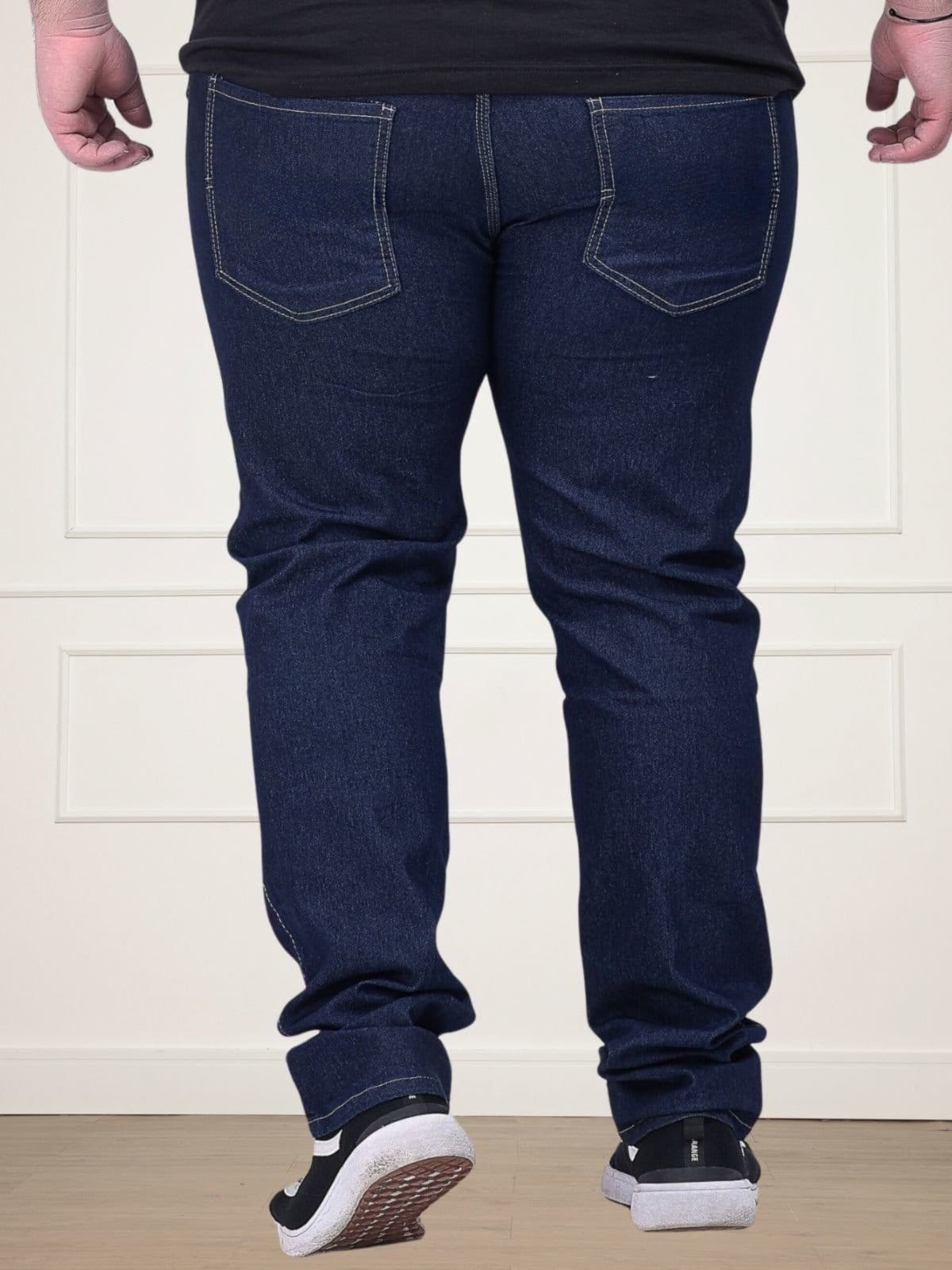 Vista 2 Calça Jeans Plus Size Pentagono Masculina Escuro CKF Wear azul