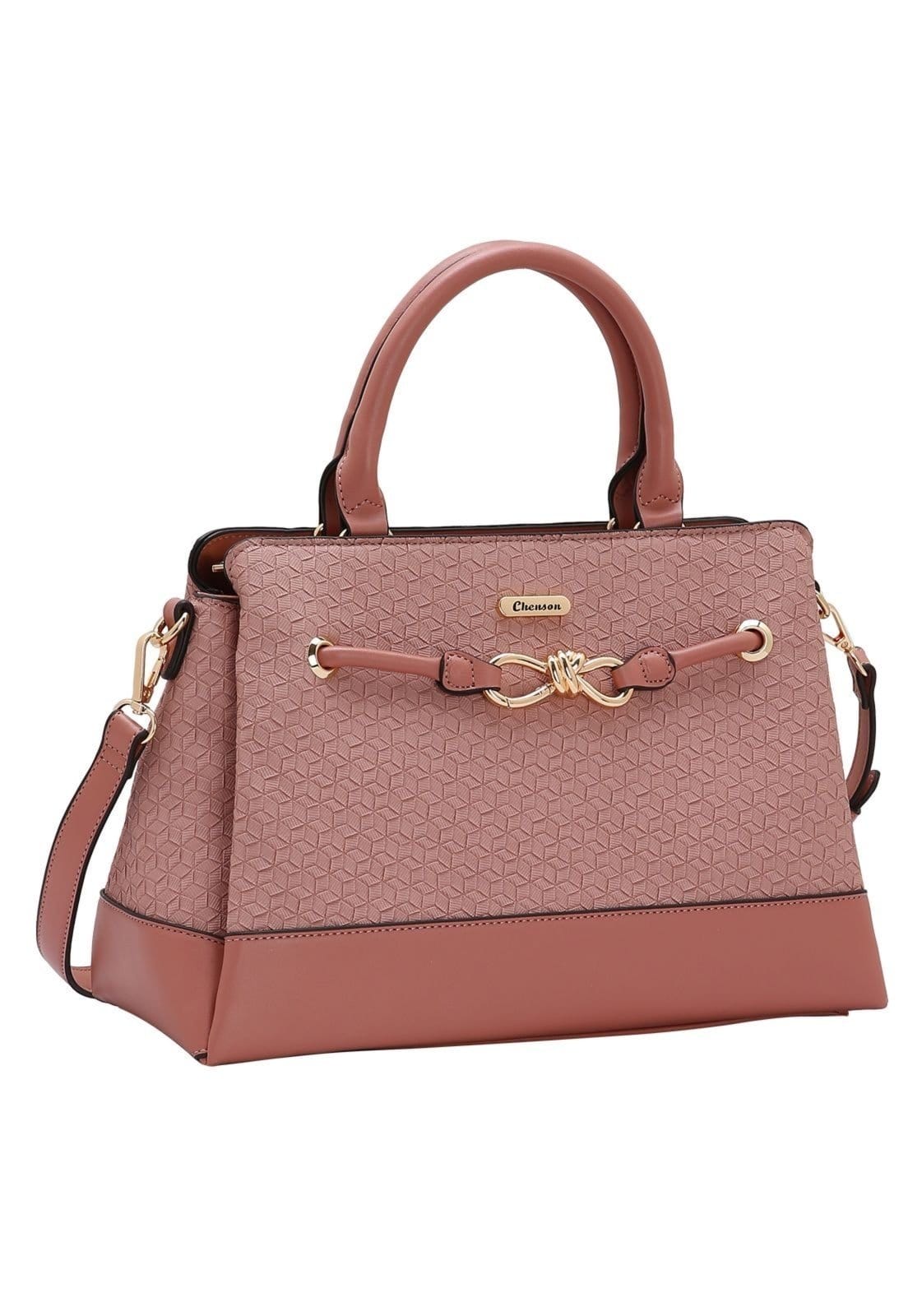 Vista principal Bolsa Feminina Chenson Ferragem Chic 3485307 Rose Chenson rosê rose