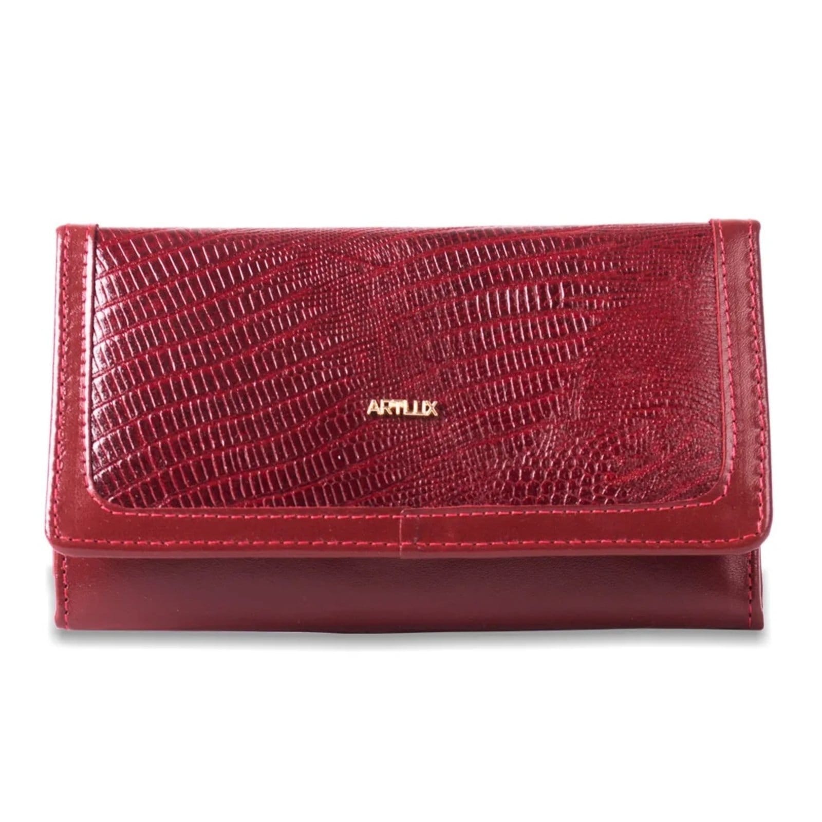 Vista principal Carteira Feminina em Couro Artlux 348 Artlux vermelho