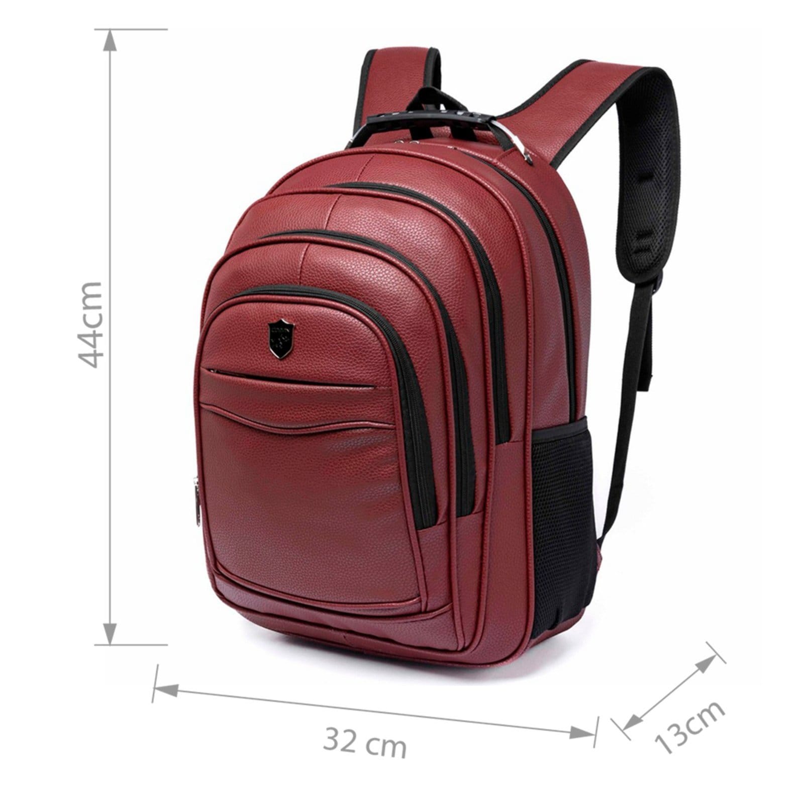 Vista 2 Mochila Executiva Moderna Resistente Trabalho Faculdade COBAN vermelho