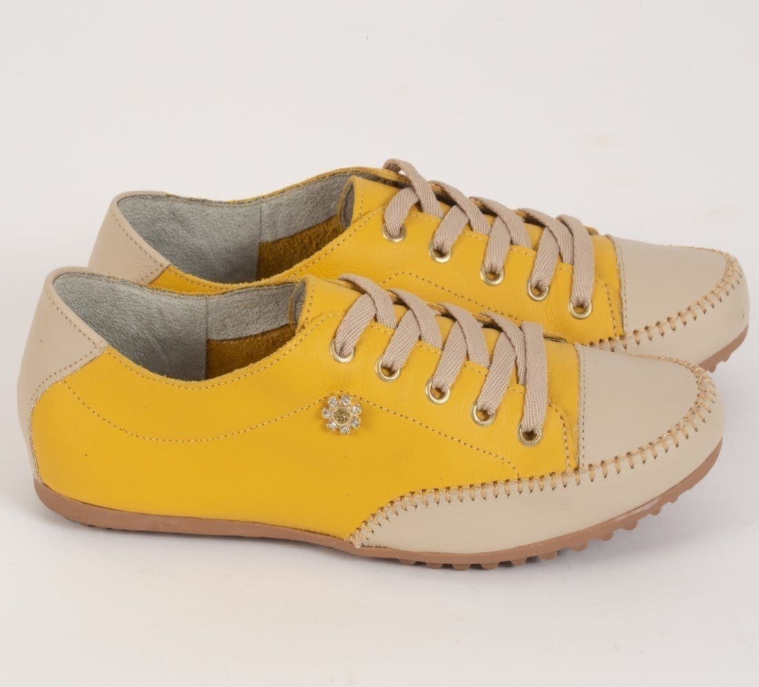 Tênis Sapatênis Feminino diRavena em Couro - Cod100 - Coleção 2025