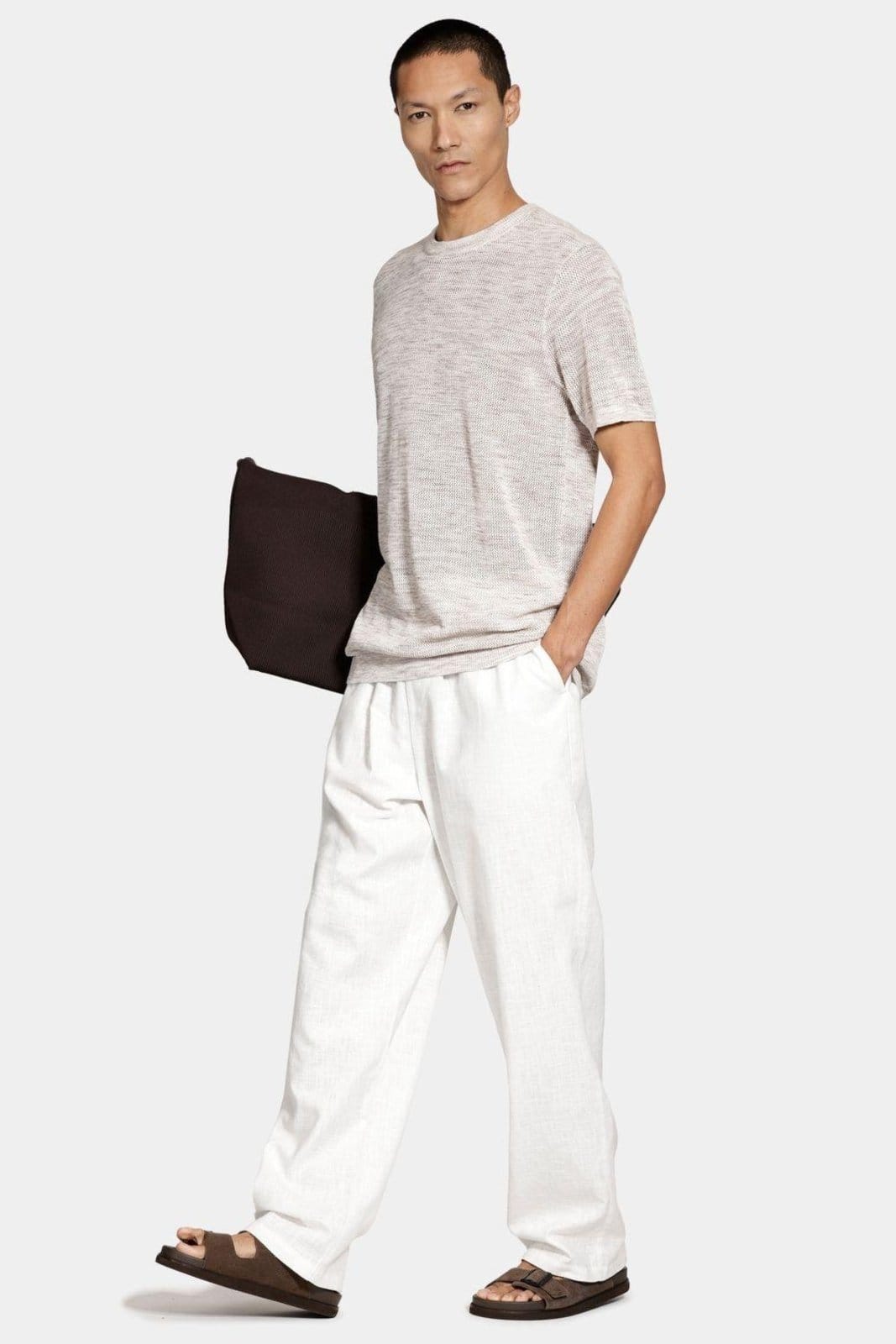 Vista 2 Camiseta Aramis Tricot Manga Curta Textura Natural Aramis nude natural