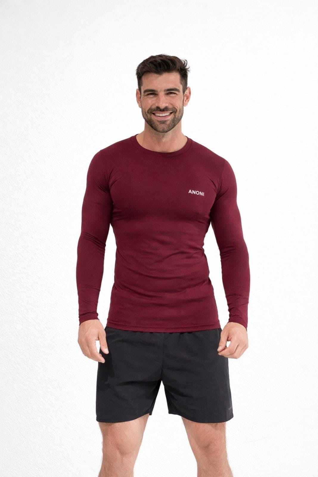 Vista principal Blusa Manga Longa D Bell Outlet Fashion Proteção UV Bordô D BELL OUTLET FASHION vermelho