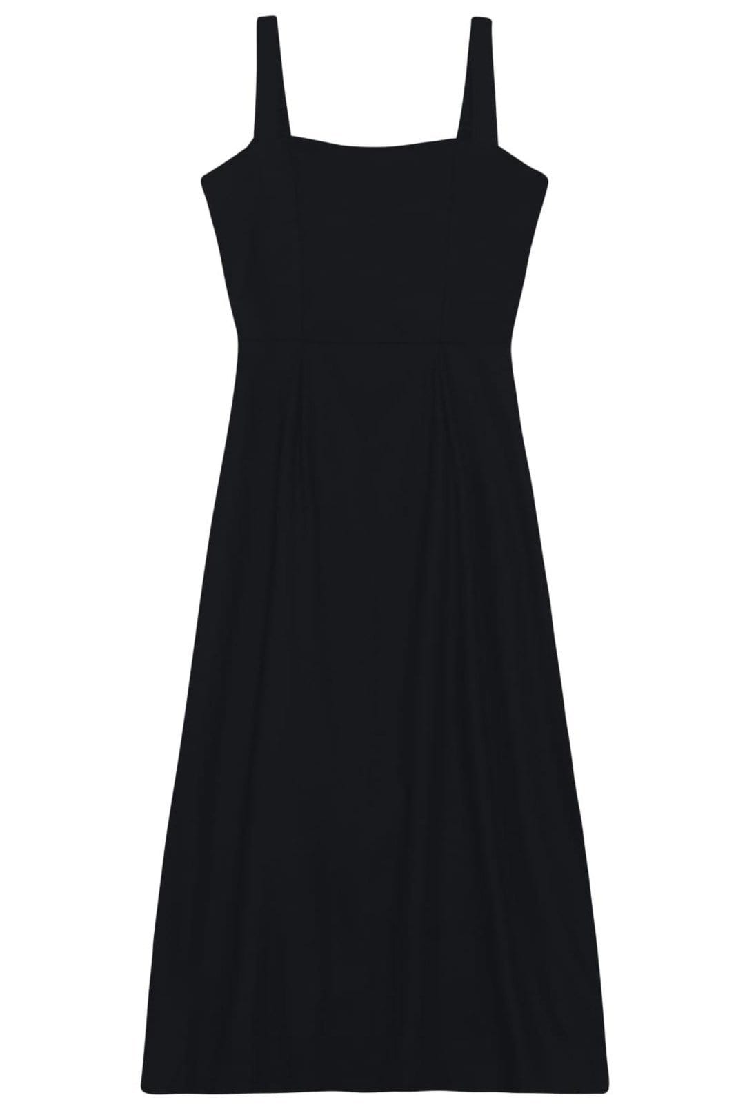 Vista 2 Vestido feminino midi em viscose Essendi Essendi preto