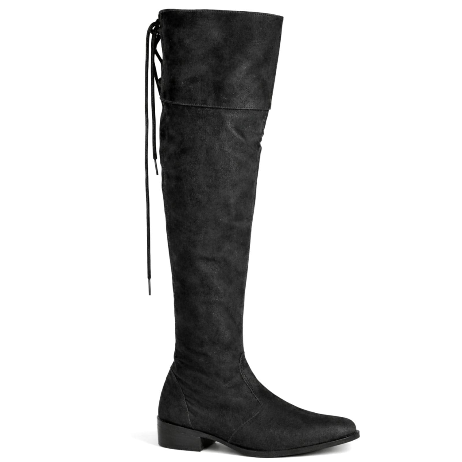 Vista principal Bota Feminina Cano Alto Montaria Clássica Sola Baixa Confortável 001 Nobucado Hannah Footwear preto