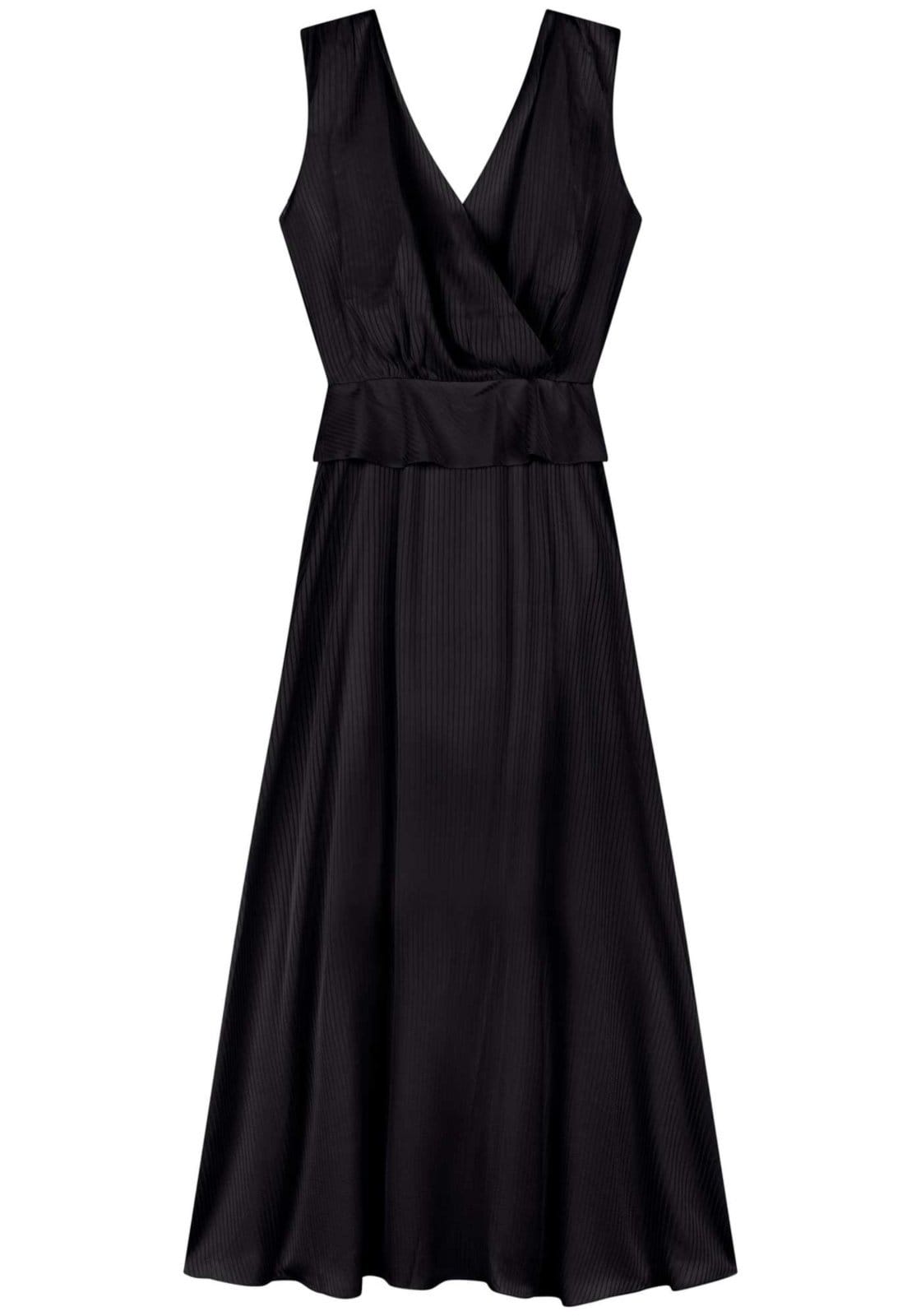 Vestido Lez a Lez Longo Transpassado Com Faixas Posteriores