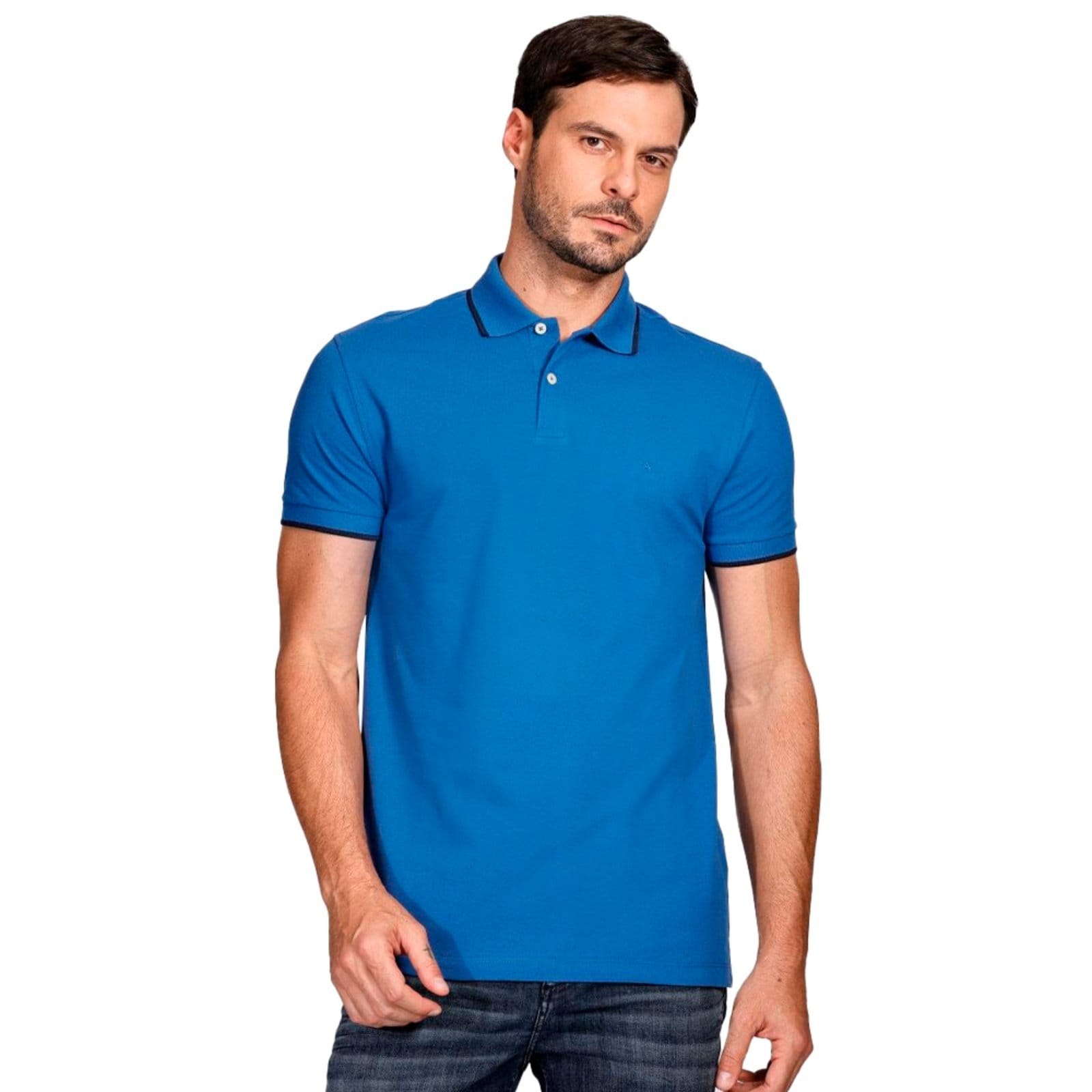 Vista principal Camisa Polo Aramis Classic Ve25 e Marinho Masculino Aramis azul