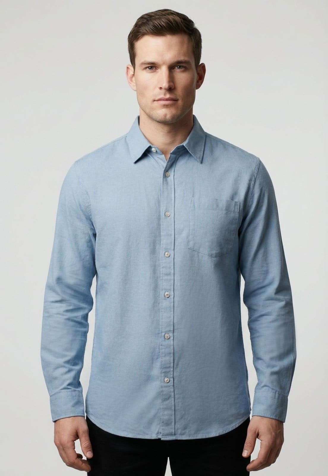 Camisa Masculina Hering Manga Longa Linho Viscose