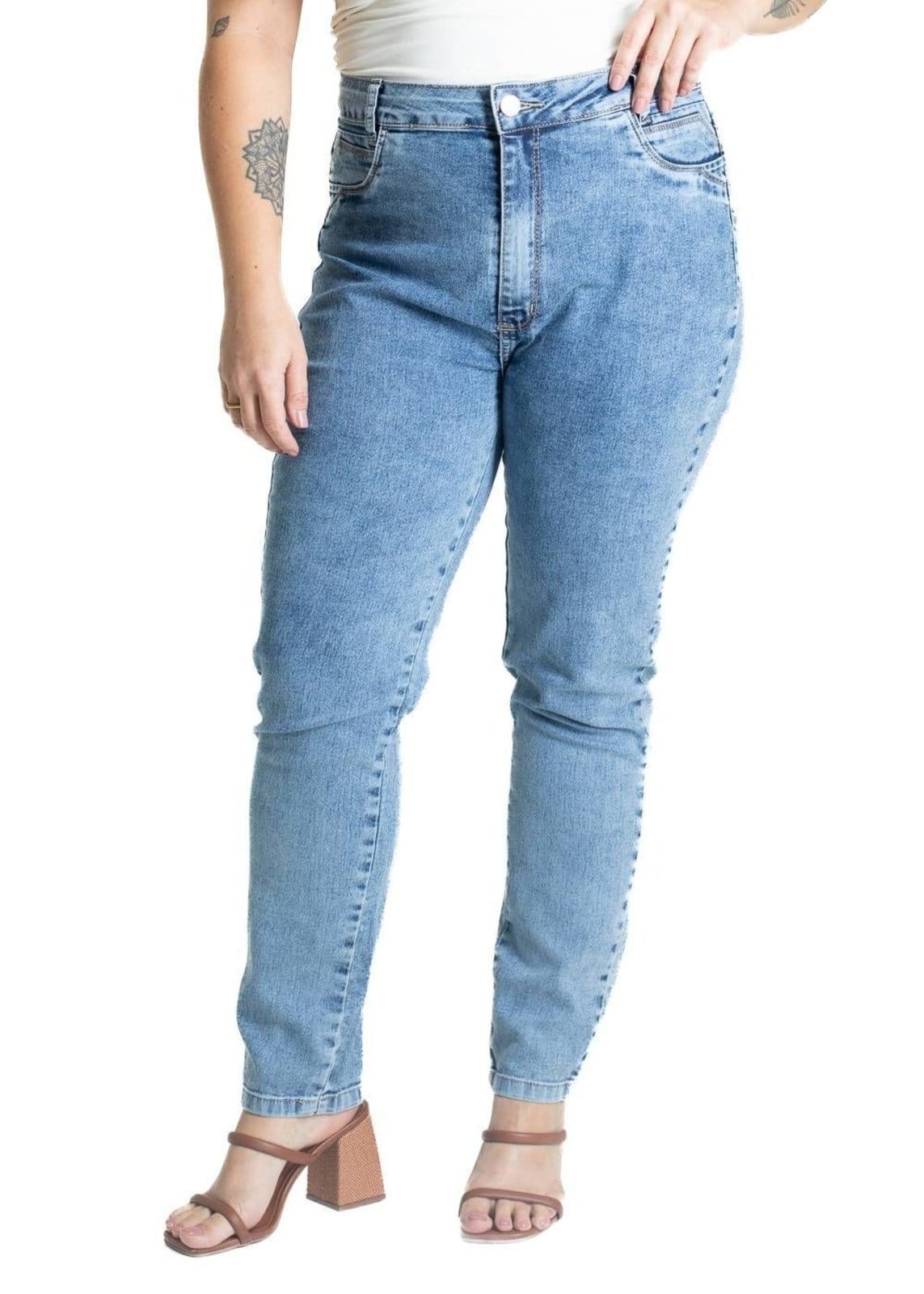 Calça Jeans Sawary Cigarrete Plus Size - 280944