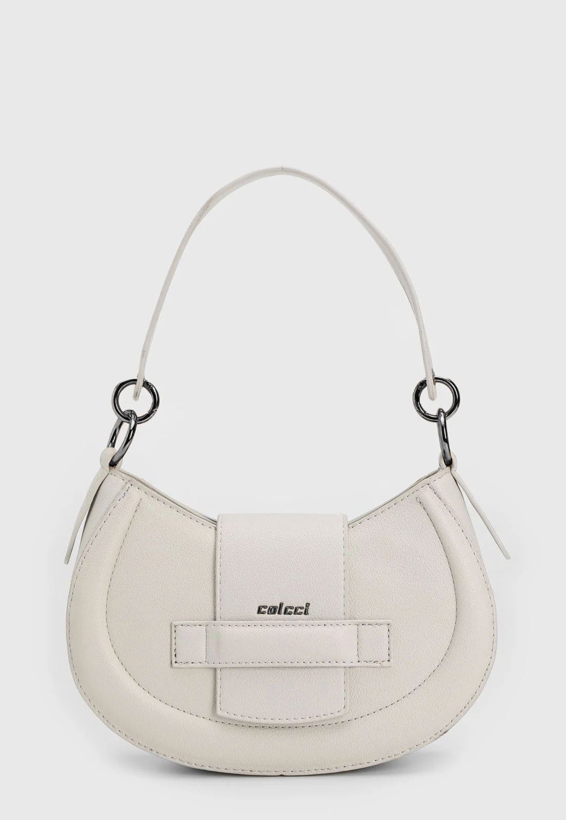 Vista 2 Bolsa Tiracolo Feminina Colcci Alça Dupla Off-White Colcci off-white white
