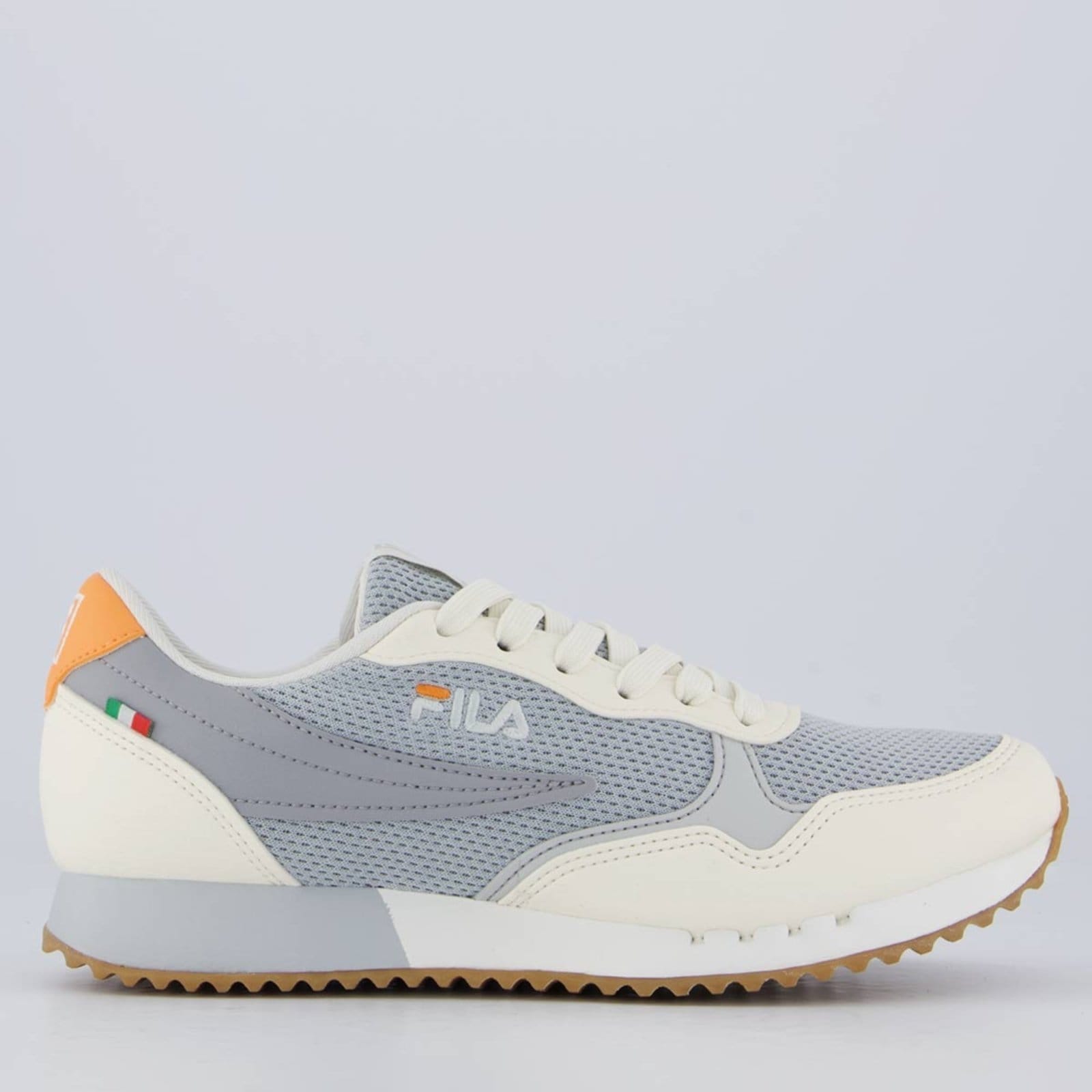 Vista principal Tênis Fila Euro Jogger Sport II Feminino e Bege Fila cinza