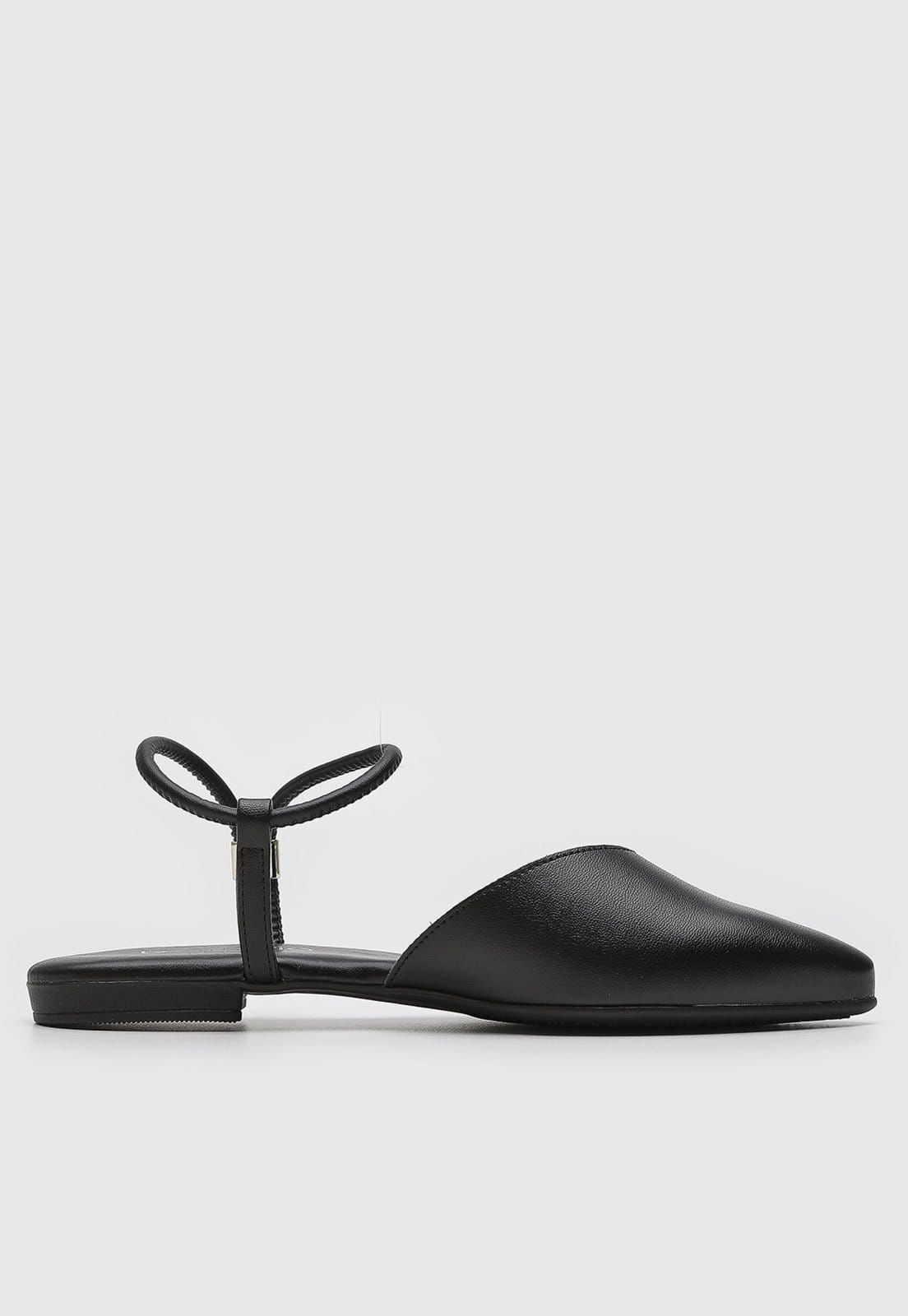 Sapatilha Feminina Beira Rio Bico Fino Tira Metálica Preta - 2