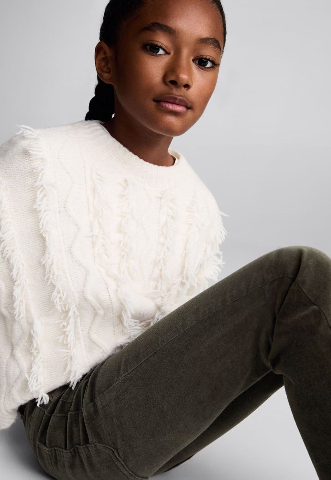 Vista 2 Infantil - Calça MANGO Veludo Mango Kids verde