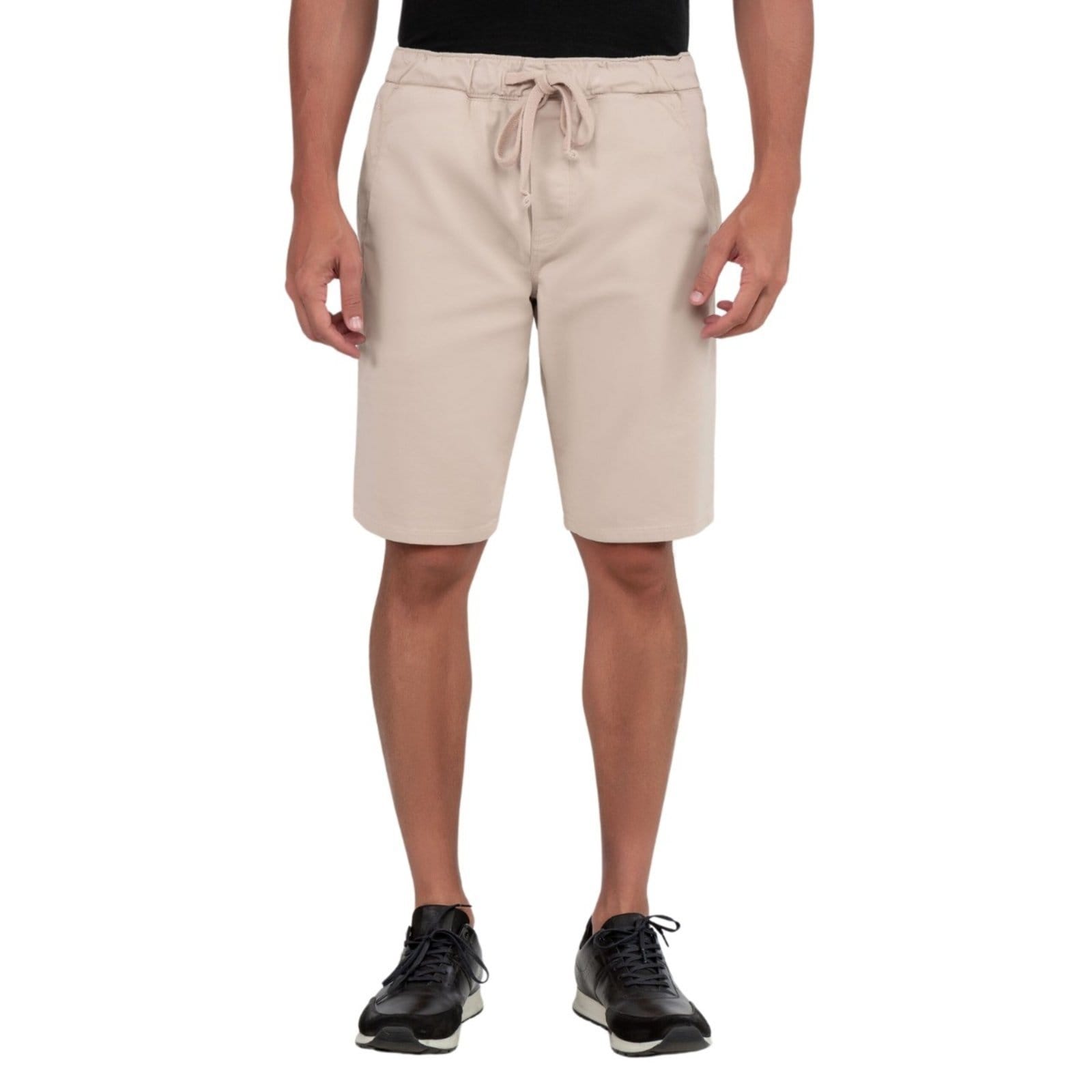 Vista principal Bermuda Masculina Sarja Com Elastano Hangar 33 bege