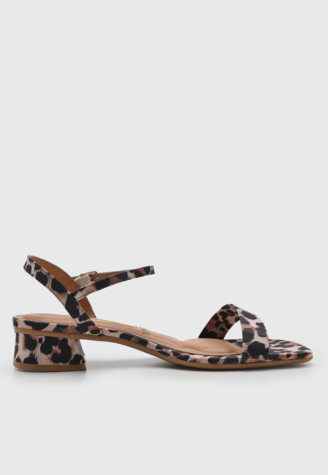 Vista 2 Sandália Feminina Vizzano Animal Print Preta VIZZANO preto