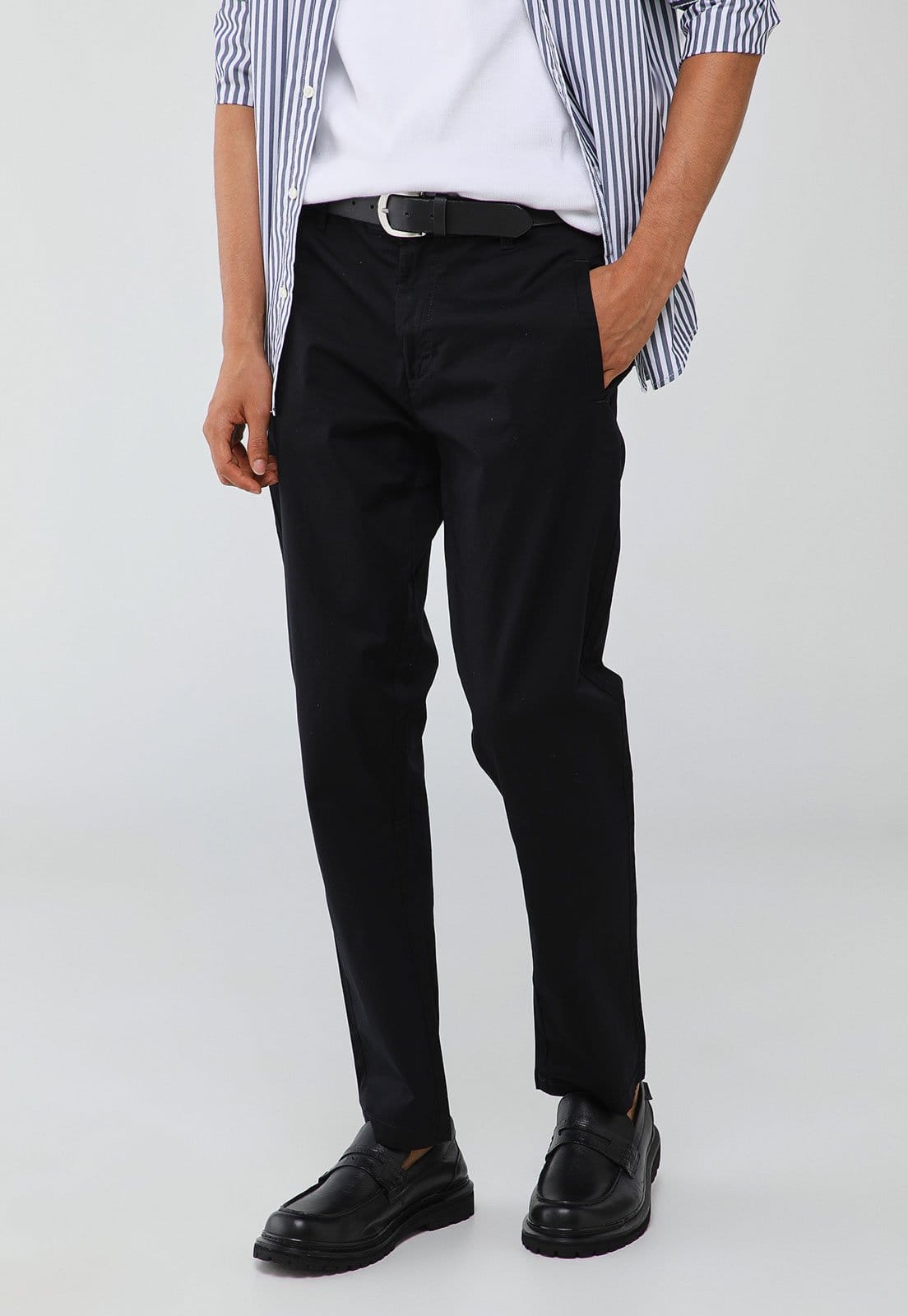 Vista principal Calça Masculina Hering Slim Preta Hering preto