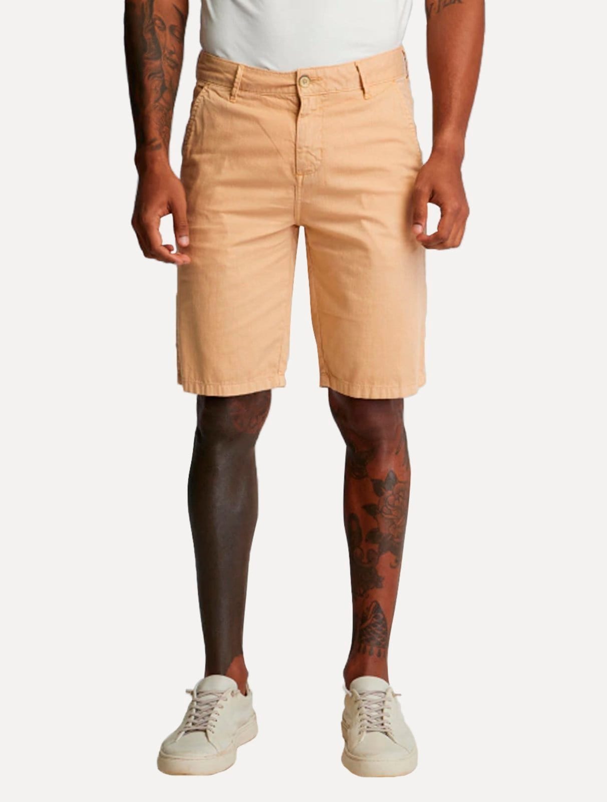 Bermuda King & Joe Masculina Sarja Slim Flamê