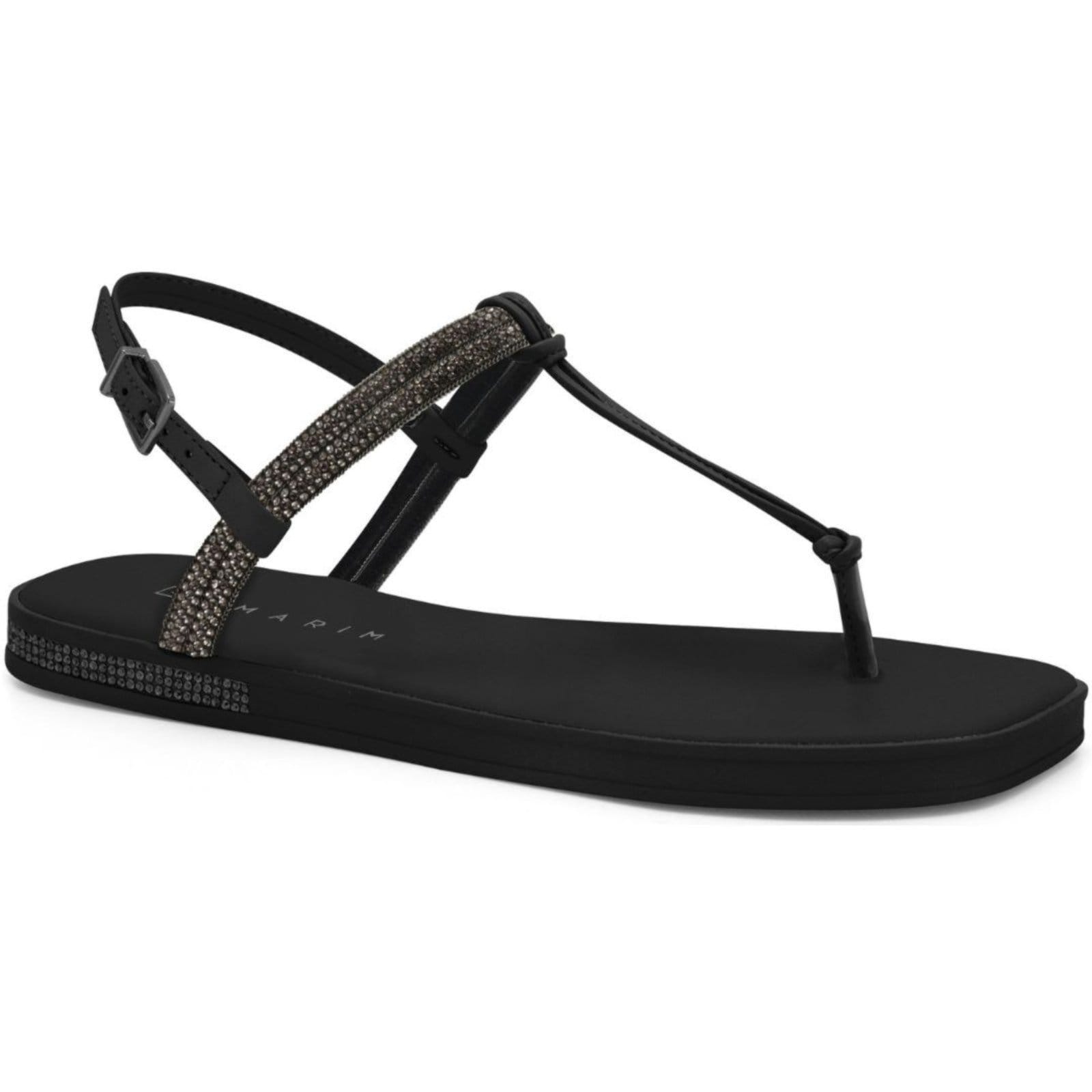 Vista principal Sandália Rasteira Feminina Preta Ramarim 249103-4 RAMARIM preto